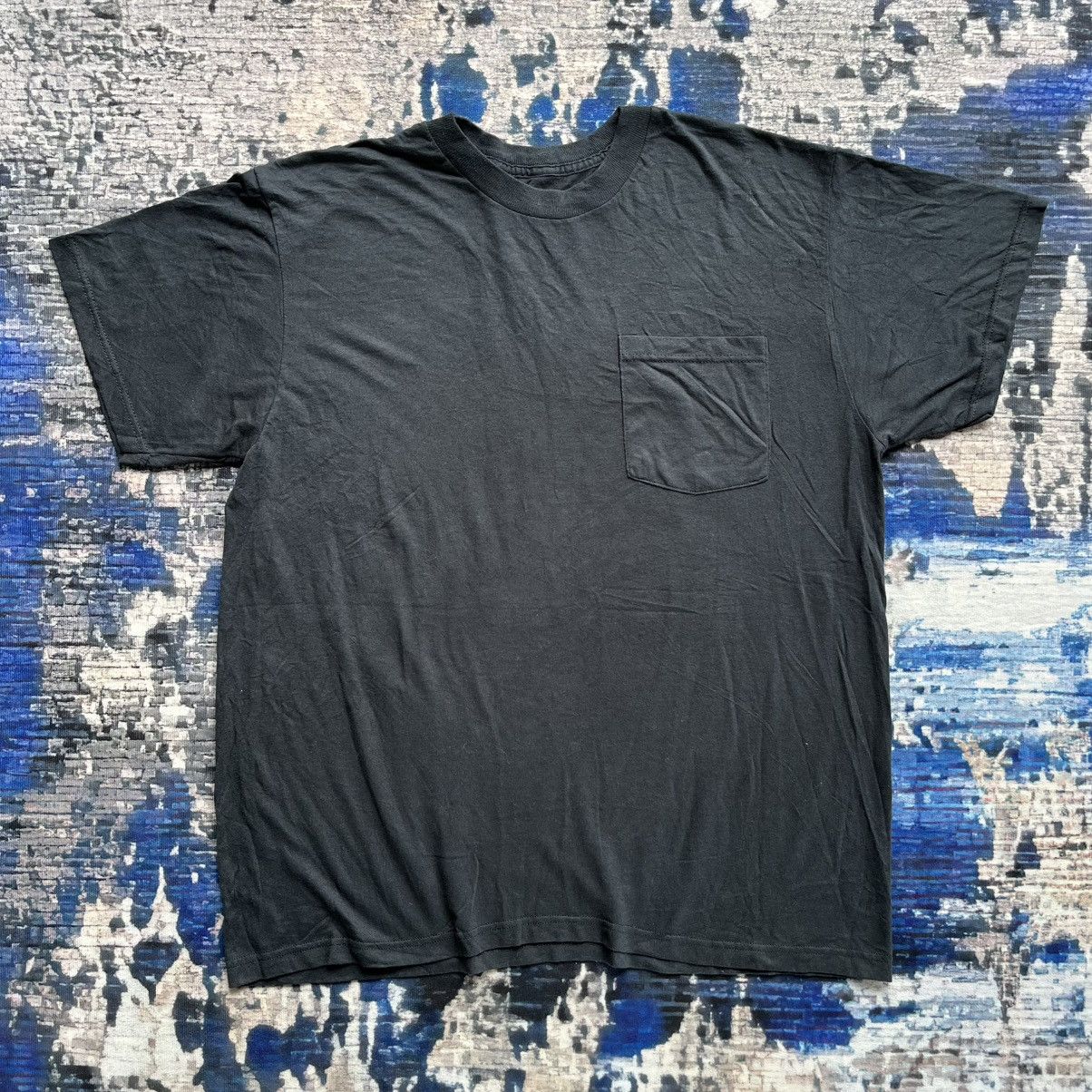 Fruit Of The Loom 🔥Vintage FOTL 90s Skull Farm Single Pocket Tee Size US L / EU 52-54 / 3 - 2 Thumbnail