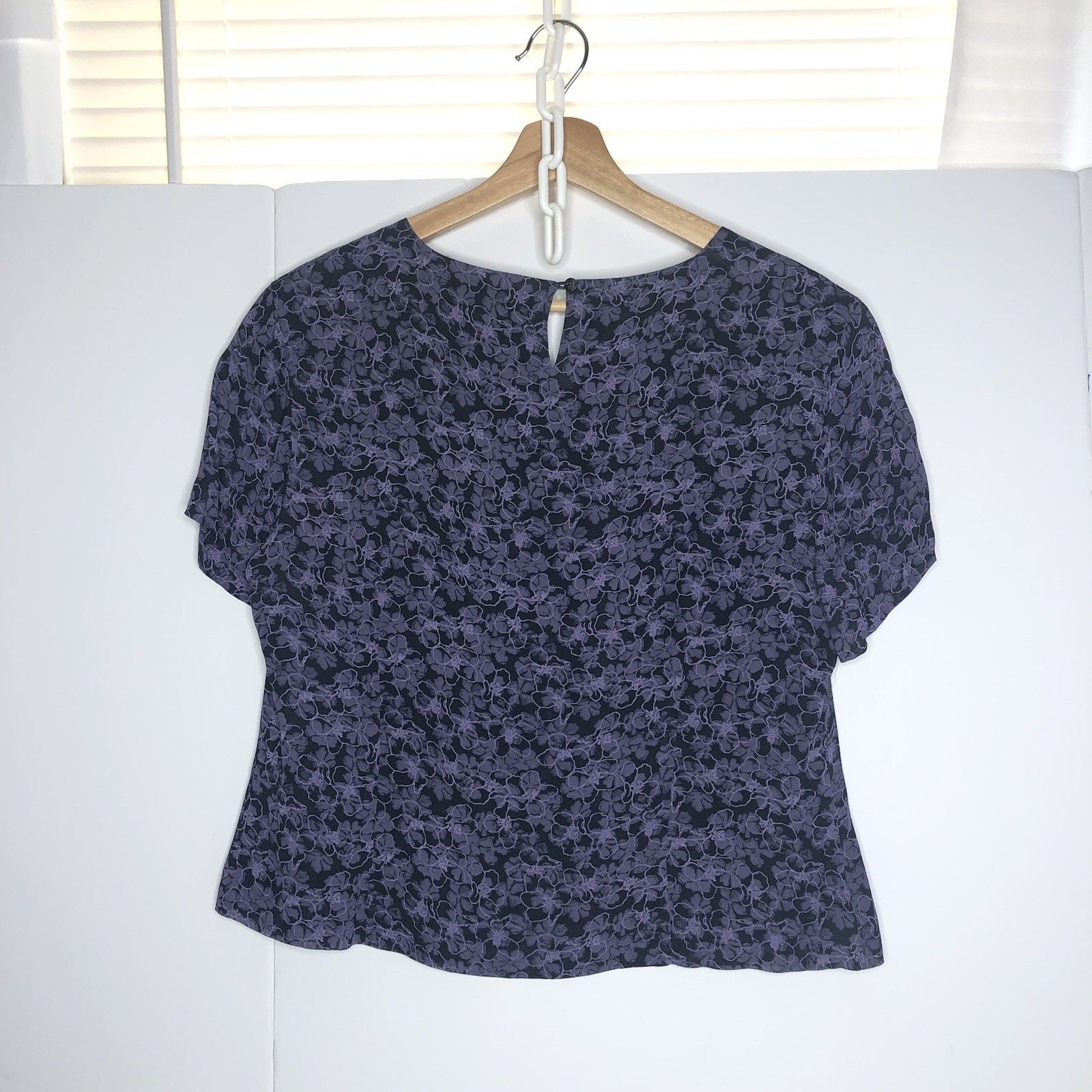 Laura Ashley Vtg Women Laura Ashley Floral Lavender Black Midi Sz 10 US Size L / US 10 / IT 46 - 7 Thumbnail