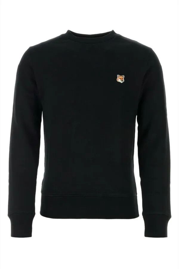 Maison Kitsune o1s22i1n1124 Fox Head Patch Sweatshirt in Black Size US S / EU 44-46 / 1 - 1 Thumbnail