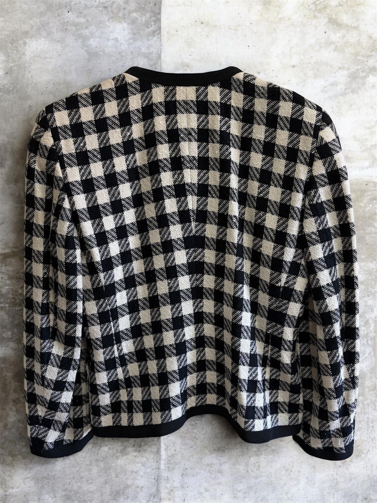 Escada Vtg Escada Margaretha Ley Silk Wool Gingham Blazer W. Ger 38 Size M / US 6-8 / IT 42-44 - 2 Thumbnail