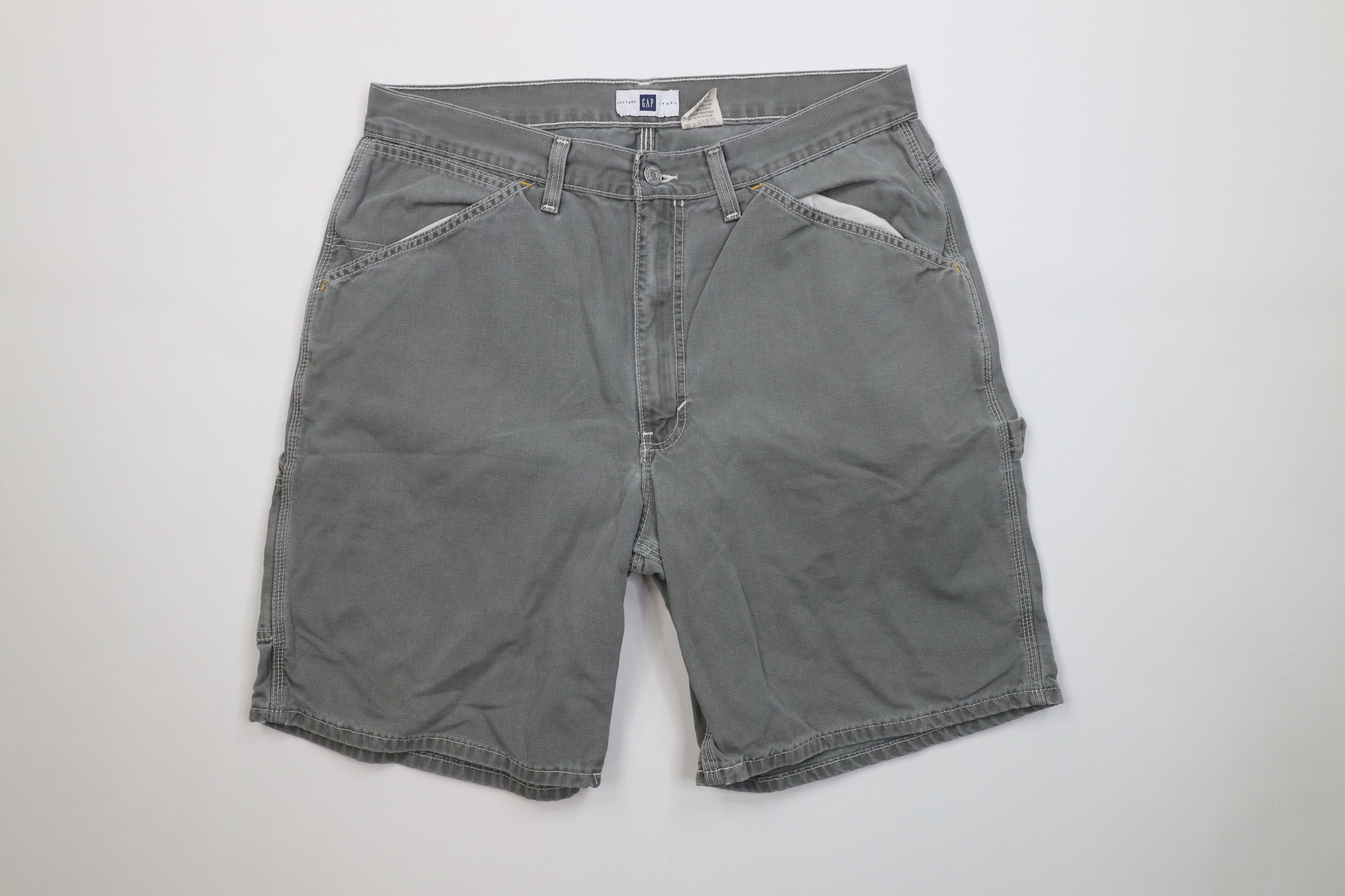 Gap Vintage Y2K 2001 Gap Surplus Stonewash Dungaree Shorts Size US 34 / EU 50 - 1 Thumbnail