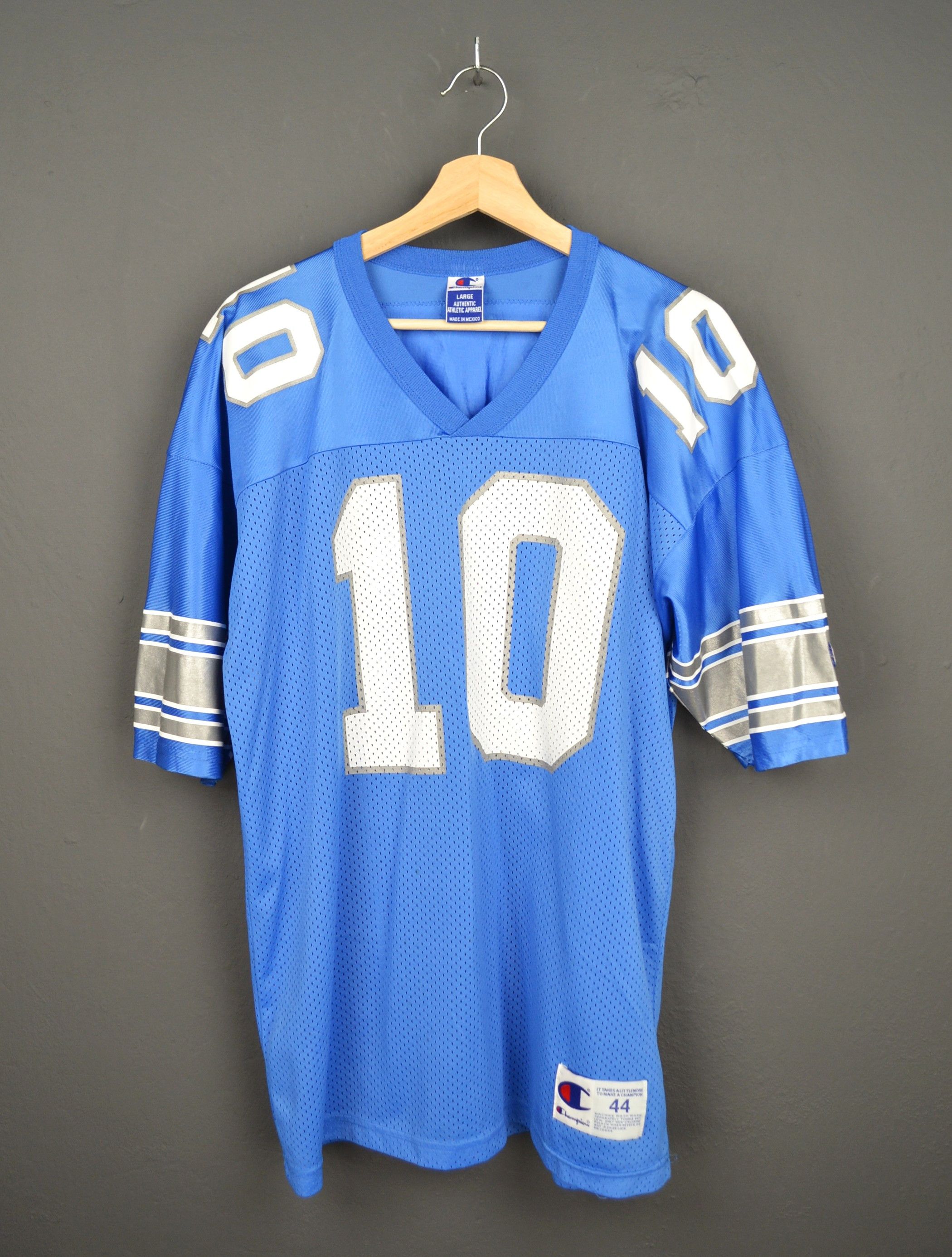 Champion Vintage Charlie Batch #10 Detroit Lions Jersey Champion 44 Size US L / EU 52-54 / 3 - 1 Thumbnail