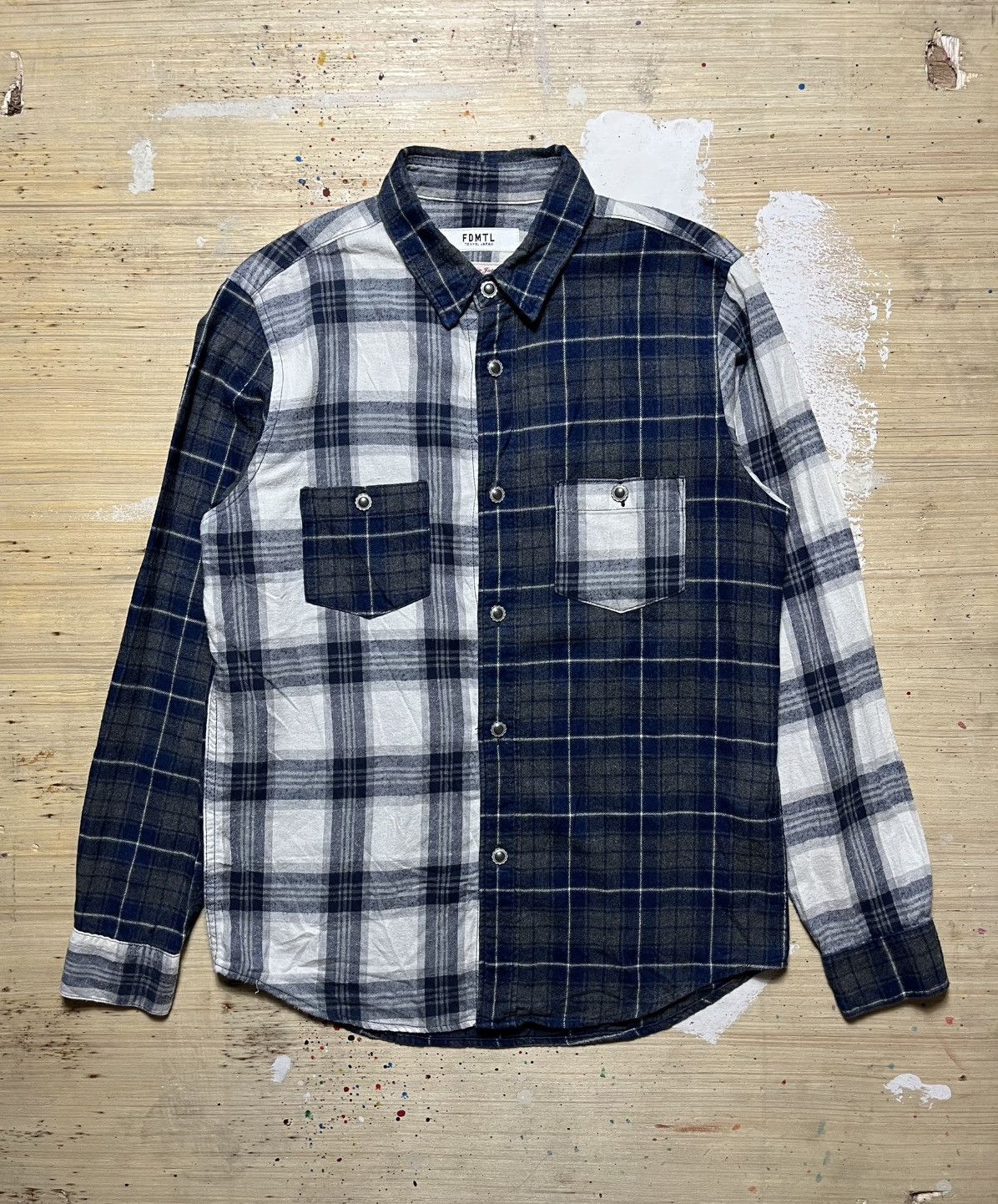 FDMTL FDMTL AW16 INDIGO CHECK SHIRT Size US M / EU 48-50 / 2 - 2 Thumbnail