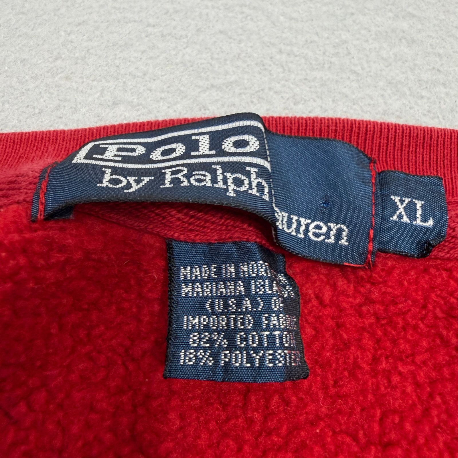 Polo Ralph Lauren Vintage Polo Ralph Lauren Sweatshirt XL Red Crewneck 90s Size US XL / EU 56 / 4 - 6 Thumbnail