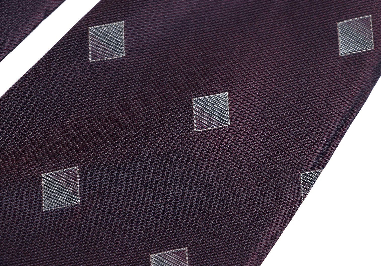 Square Jacquard Silk Tie in Purple