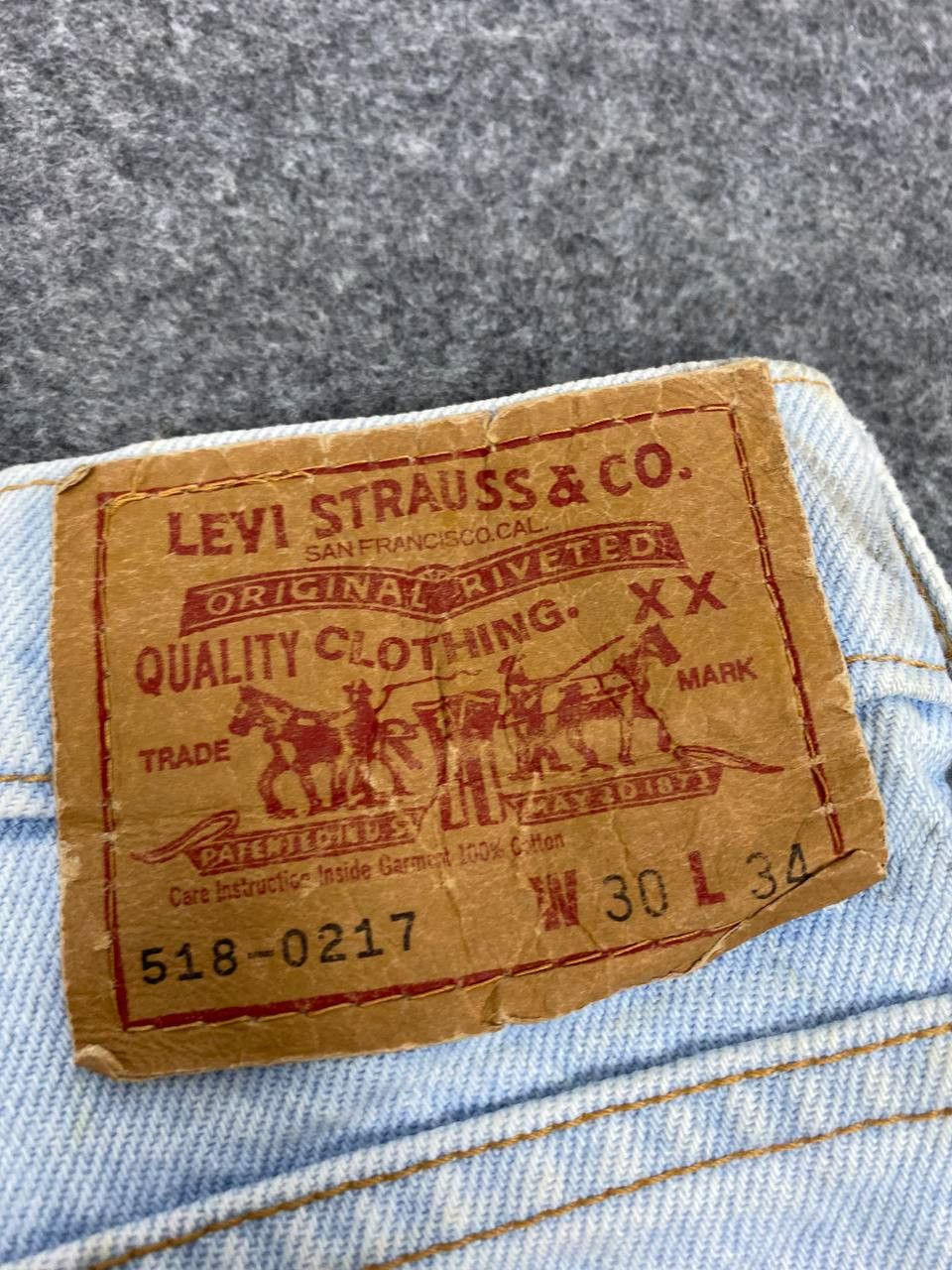 Levi's vintage levis 518 regular fit lightwash denim Size US 30 / EU 46 - 7 Thumbnail
