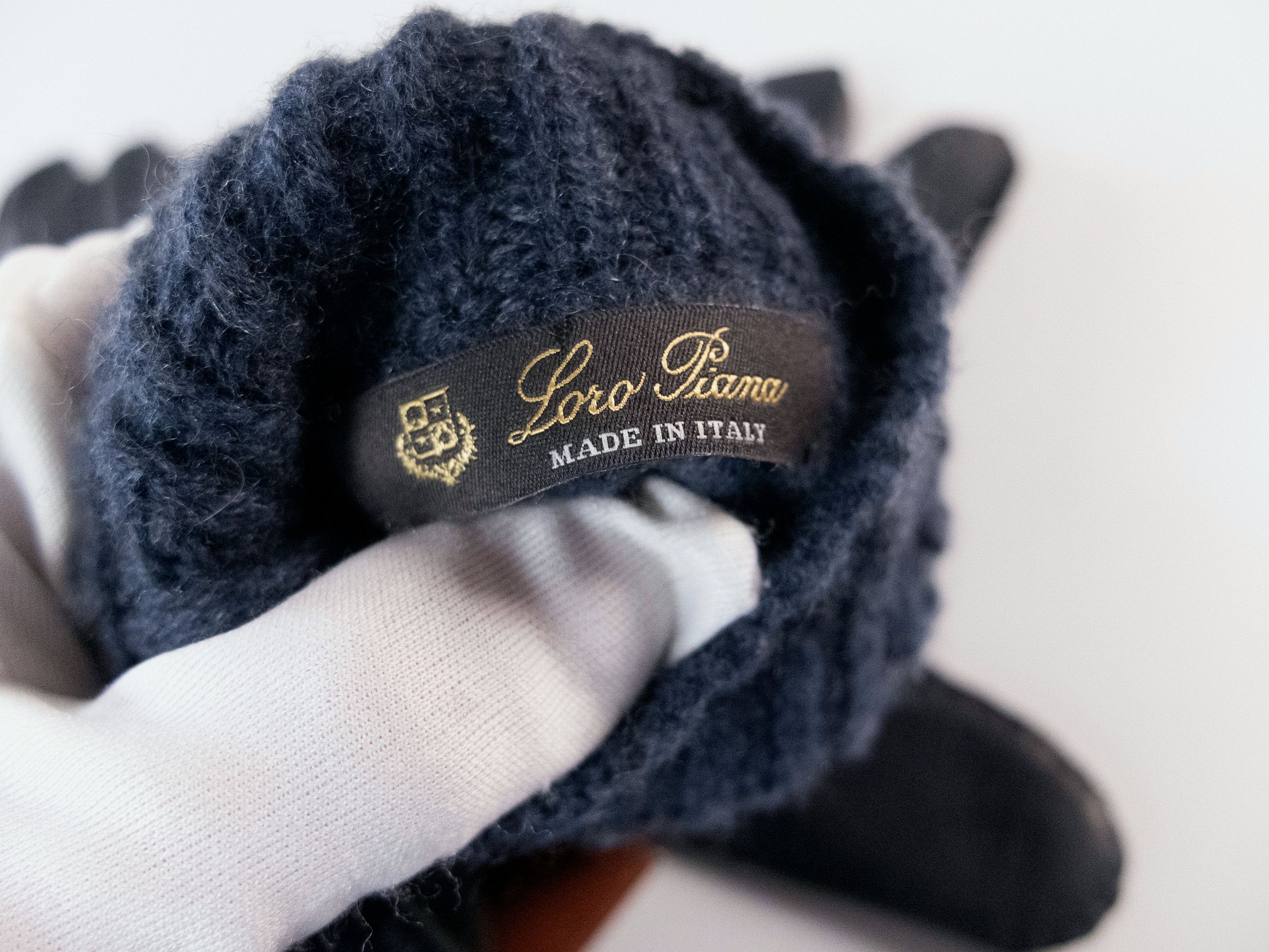 Loro Piana LORO PIANA navy deer leather & baby cashmere gloves Medium Size ONE SIZE - 8 Thumbnail