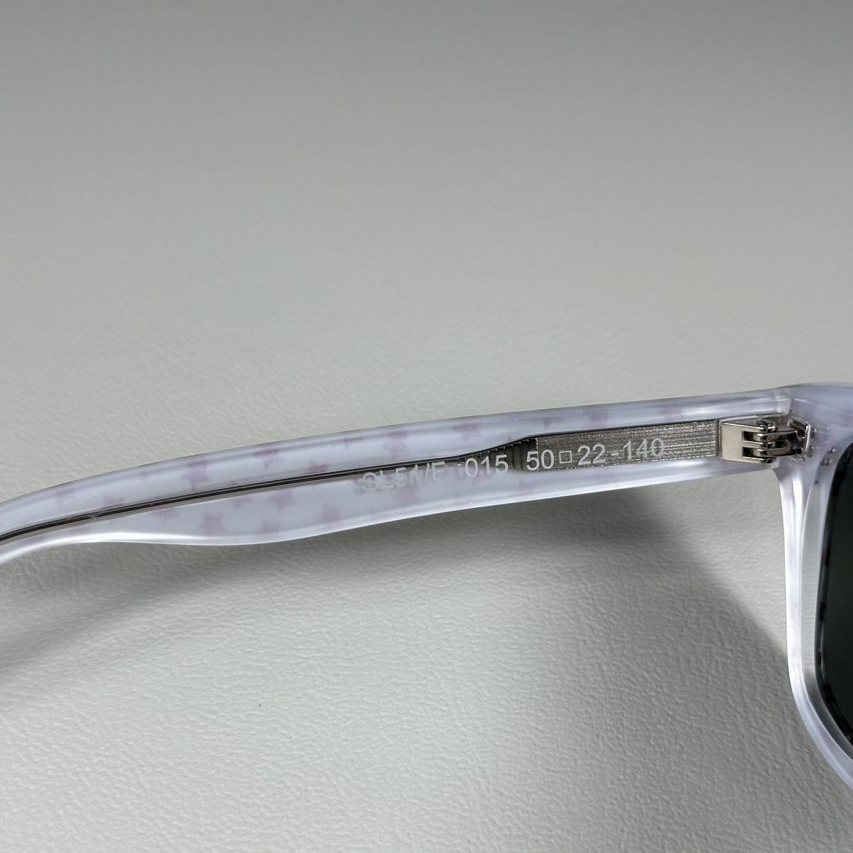 Saint Laurent Paris Saint Laurent SL51/F 015 Silver Red Glitter Stars Sunglasses Size ONE SIZE - 4 Thumbnail