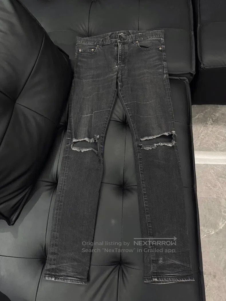 Hedi Slimane Saint Laurent 16SS Runway Distressed Jeans. Size US 32 / EU 48 - 2 Thumbnail