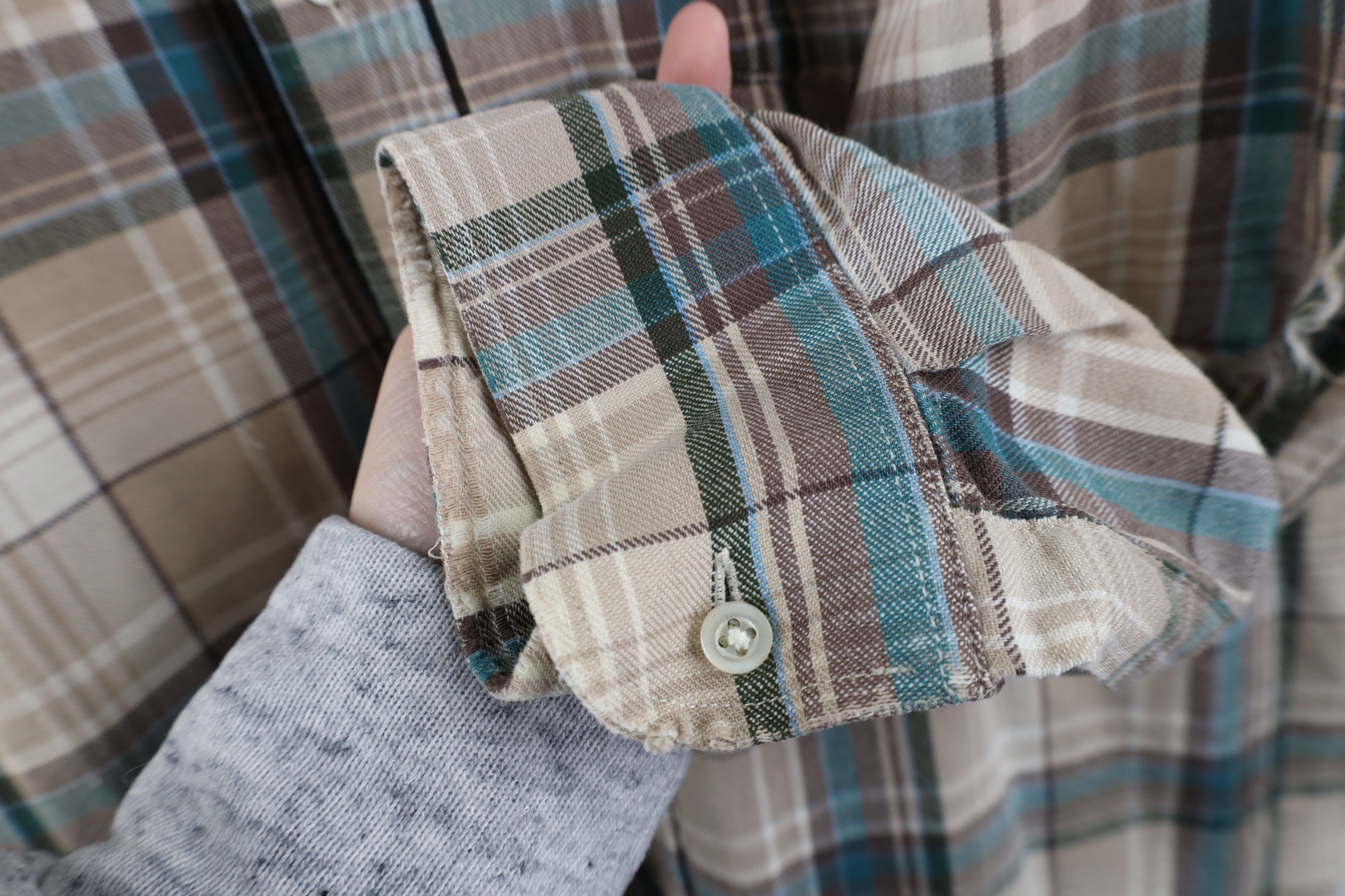 L.L. Bean × Vintage Vintage 90s LL Bean Flannel Collared Button Down Shirt Plaid Size US L / EU 52-54 / 3 - 5 Thumbnail