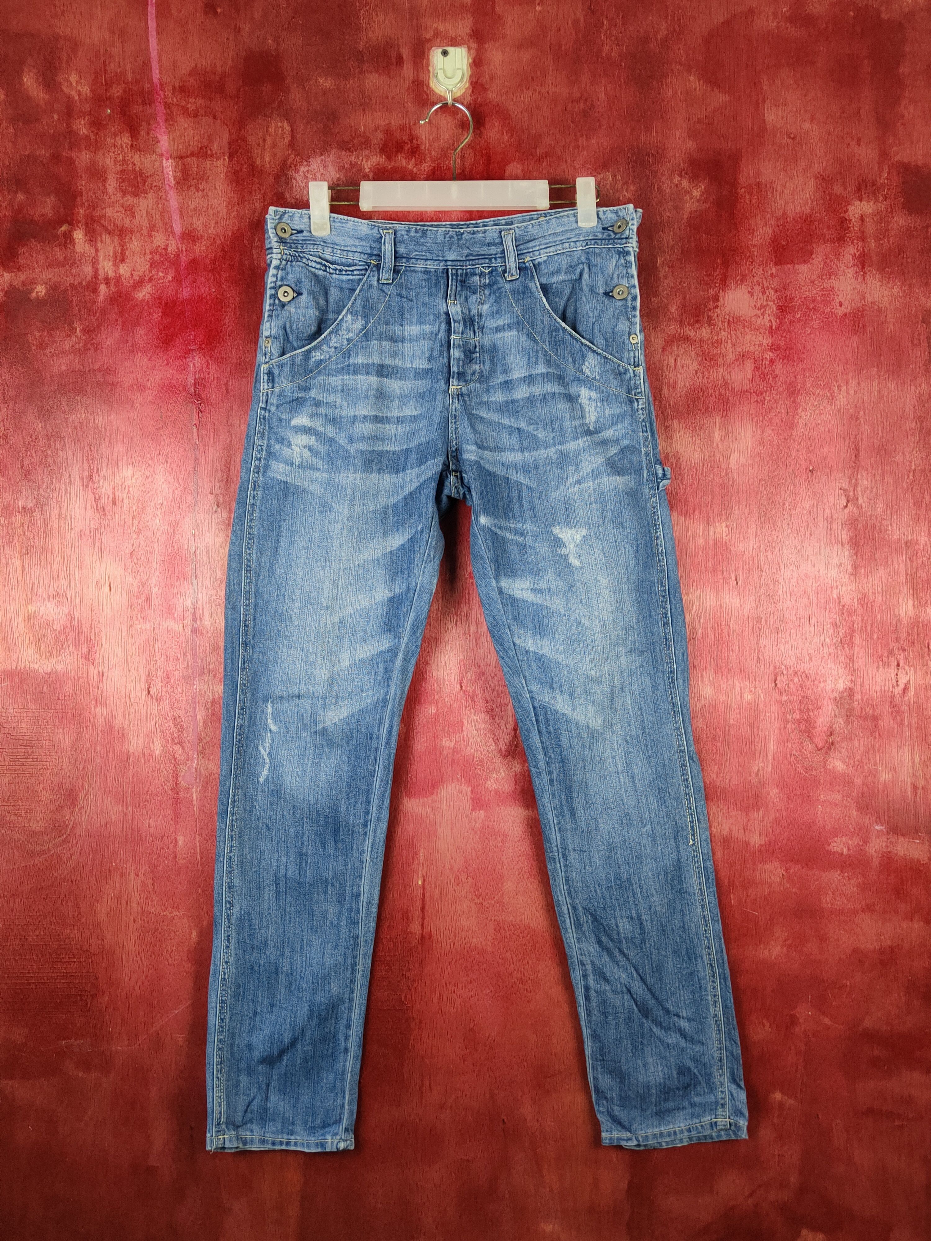 Japanese Brand Japanese Brand Blue Distressed Ripped Jeans #S1807 Size 30" / US 8 / IT 44 - 1 Thumbnail