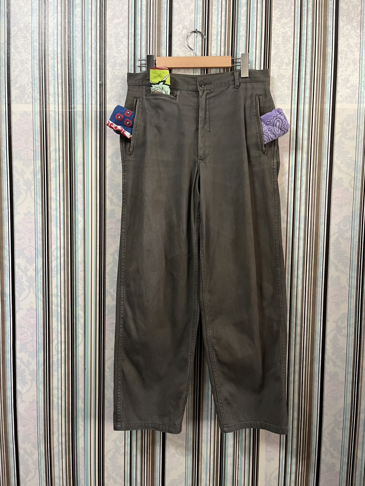 Comme des Garcons 1988 HOMME CDG army olive triple zipped #I2 Size US 28 / EU 44 - 1 Thumbnail
