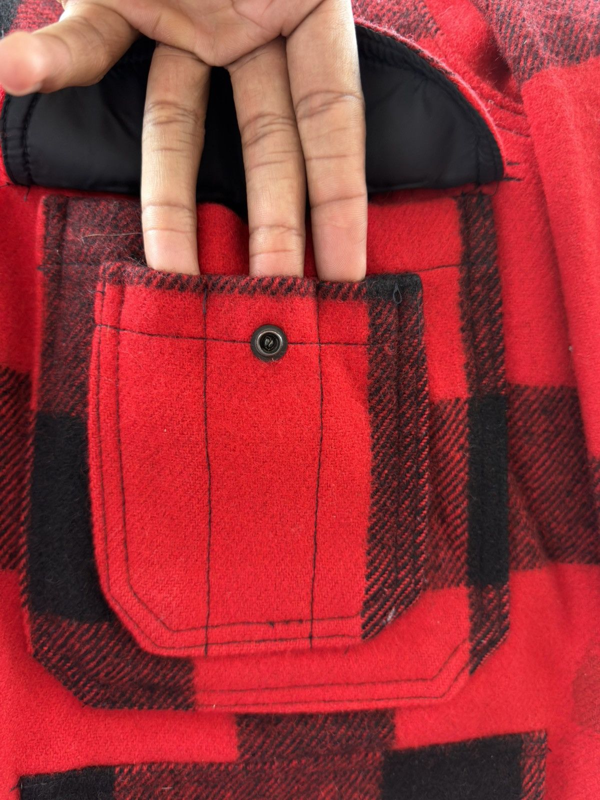 Woolrich Woolen Mills Vintage Woolrich 50s–60s 8 Pocket Buffalo Plaid Wool Jacket Size US L / EU 52-54 / 3 - 4 Thumbnail