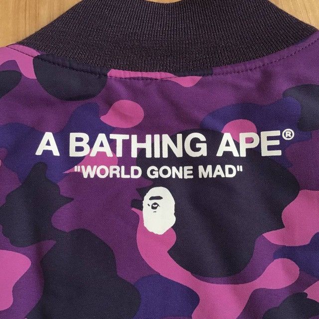 Bape BAPE MA-1 bomber jacket purple camo a bathing ape Size US L / EU 52-54 / 3 - 3 Thumbnail