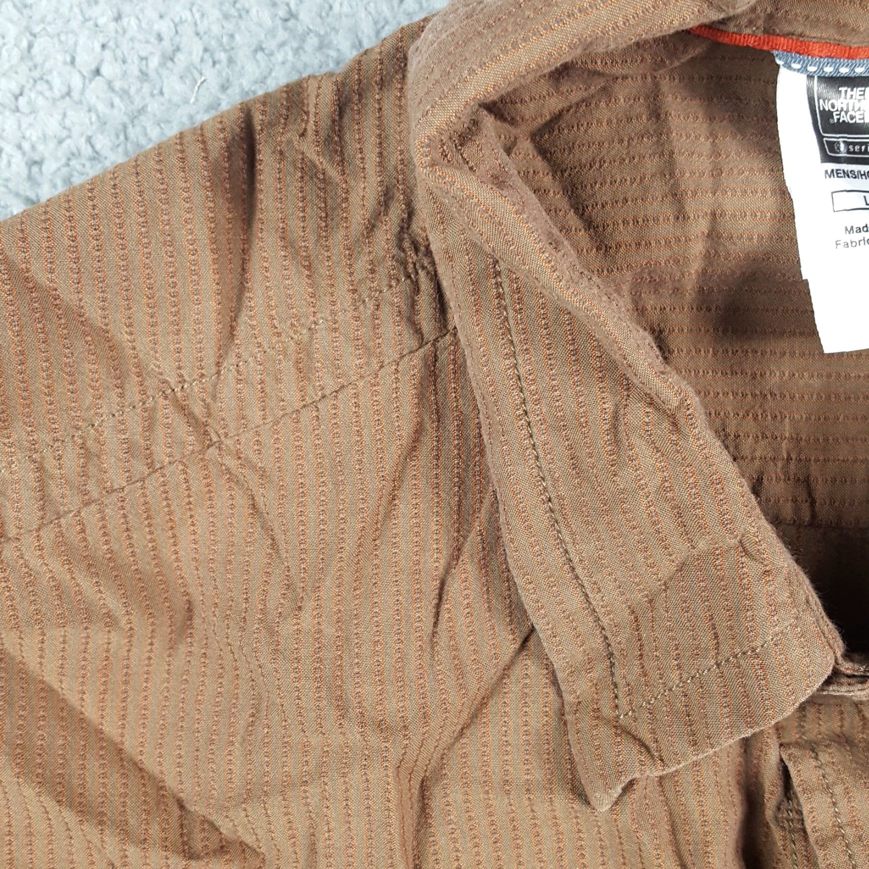 The North Face VINTAGE The North Face Men's Shirt Casual Outdoor Hiking Button-Up L Brown Striped 90s Size US L / EU 52-54 / 3 - 3 Thumbnail