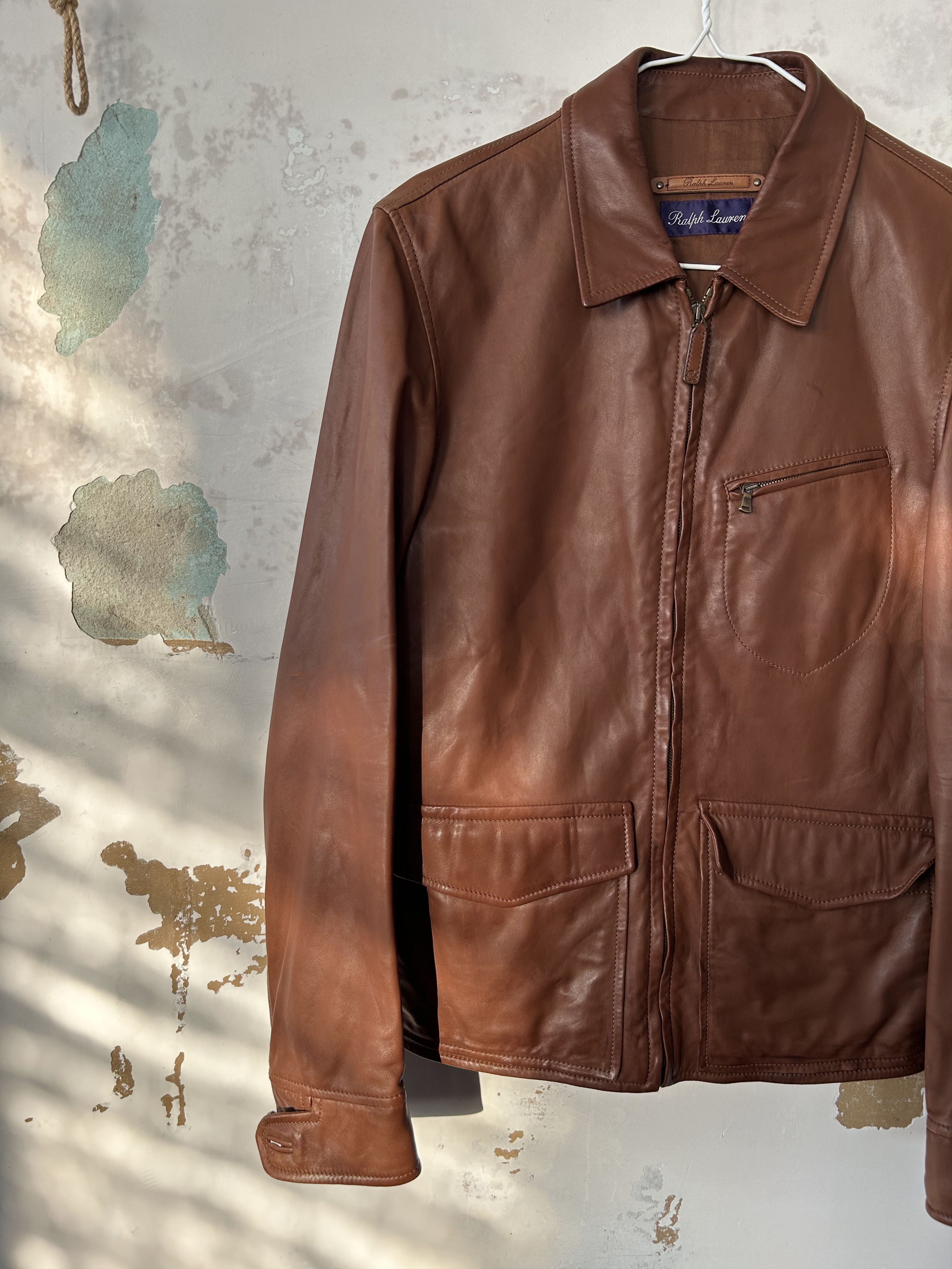 Ralph Lauren Purple Label Ralph Lauren Purple Label Mens Leather Jacket Size US S / EU 44-46 / 1 - 3 Thumbnail