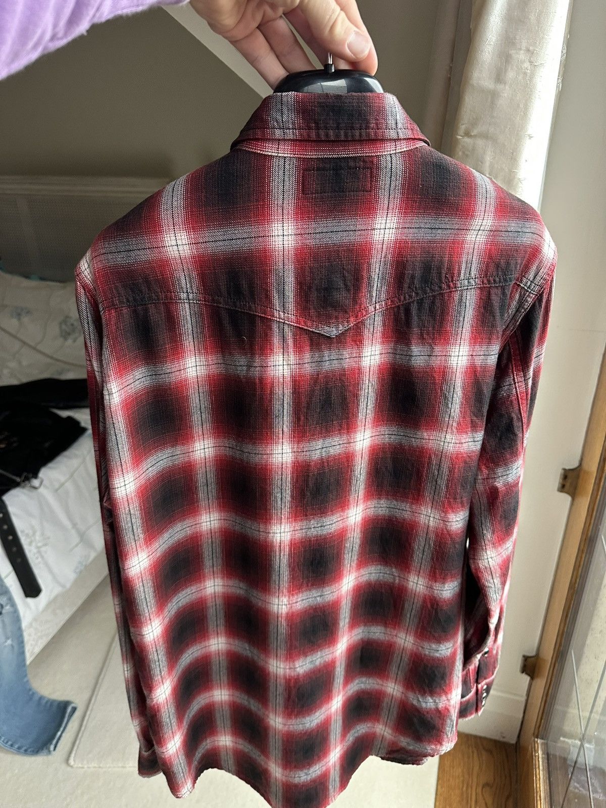 Saint Laurent Paris FW16 Saint Laurent Palladium red black flannel Hedi L Size US L / EU 52-54 / 3 - 22 Thumbnail
