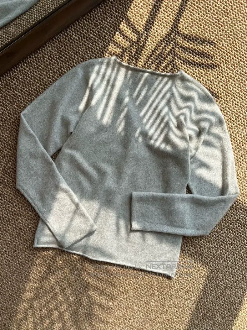 Hermes Hermes Women's Cashmere Long Sleeve Knit Jacket Beige Gray Size M / US 6-8 / IT 42-44 - 2 Thumbnail
