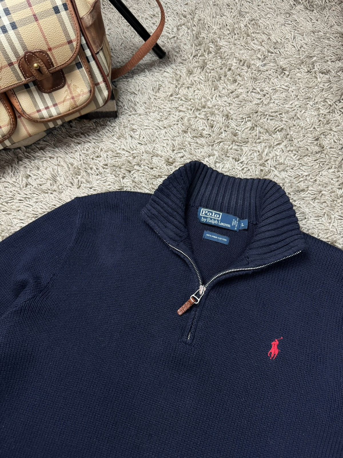 Polo Ralph Lauren 1/4 zip sweater Polo Ralph Lauren original old money item Size US L / EU 52-54 / 3 - 2 Thumbnail