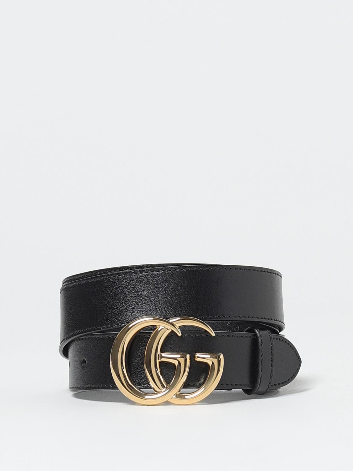 Gucci Black logo leather belt Size ONE SIZE - 1 Thumbnail