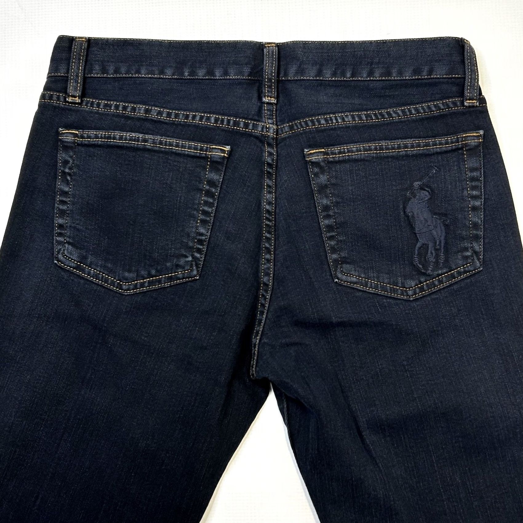 Ralph Lauren VINTAGE? No. Ralph Lauren Low Rise Straight Leg Denim Jeans Dark Wash 29 Tall 34” Inseam NEW Size 29" - 5 Thumbnail