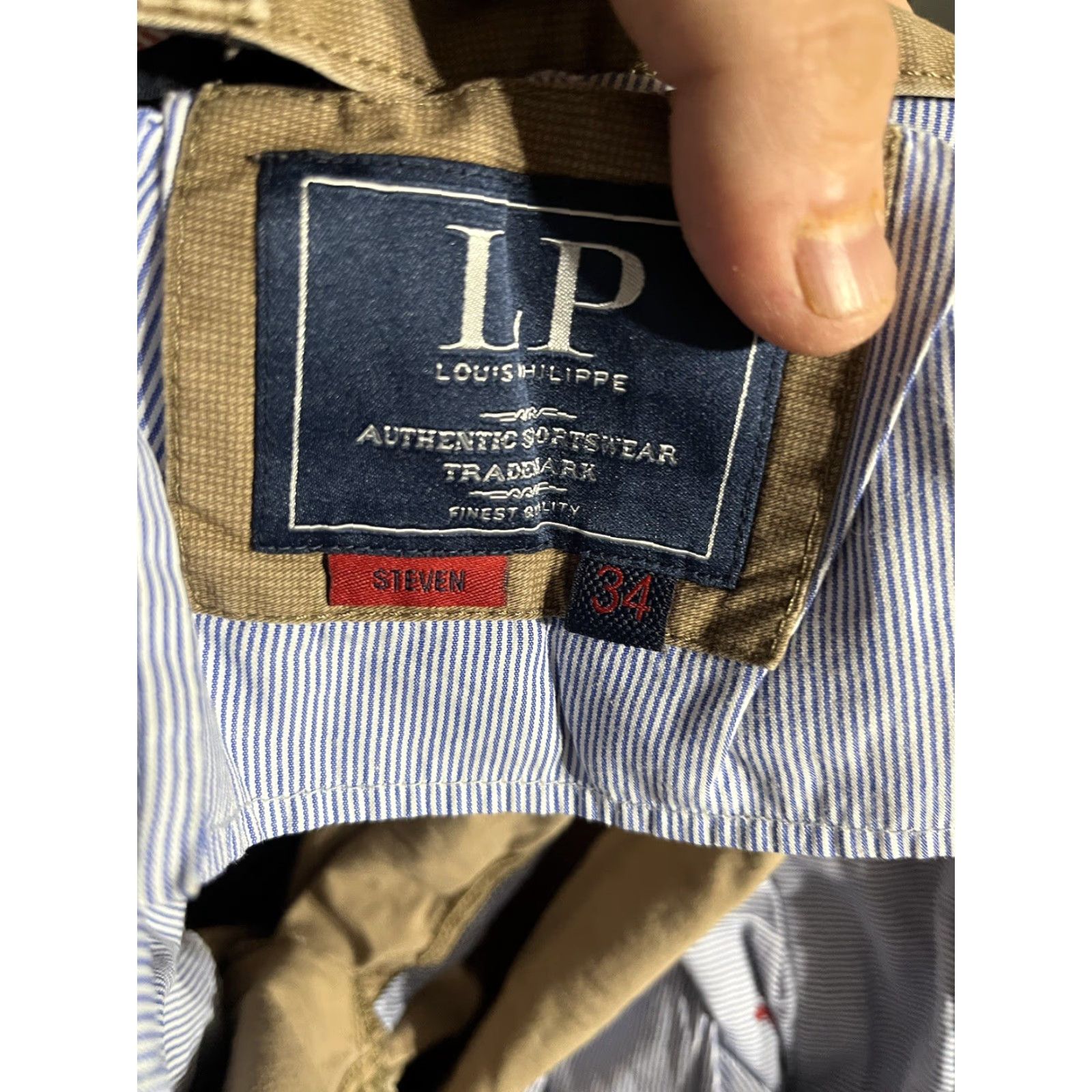 Vintage Louis Philippe Mens Pants Chino Khakis Size 34 Brown Regular 34 Inseam 30 Size US 34 / EU 50 - 5 Thumbnail