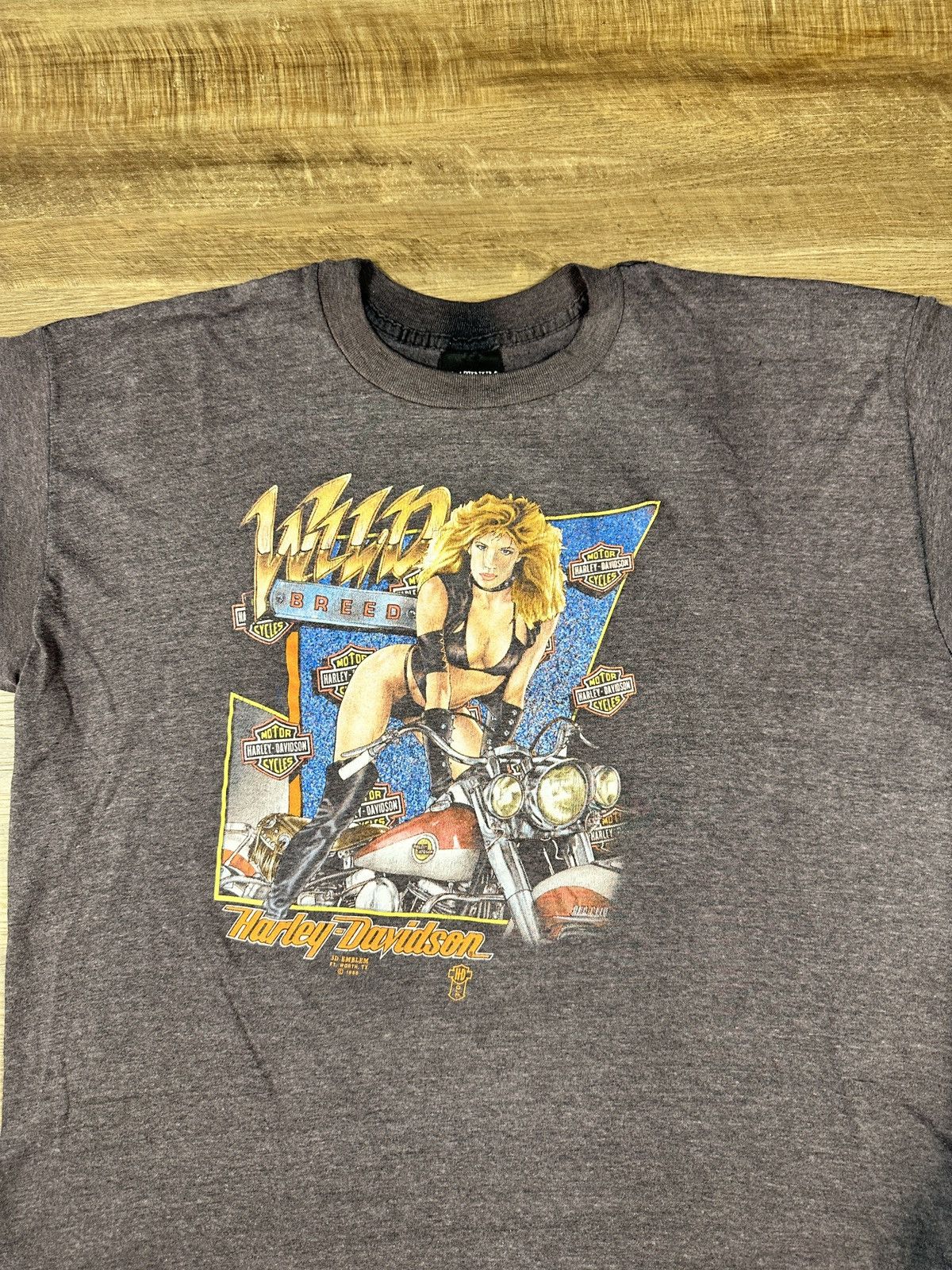 Harley Davidson × Vintage VINTAGE Harley Davidson 3D Emblem Wild Breed TShirt XXL Size US XXL / EU 58 / 5 - 2 Thumbnail