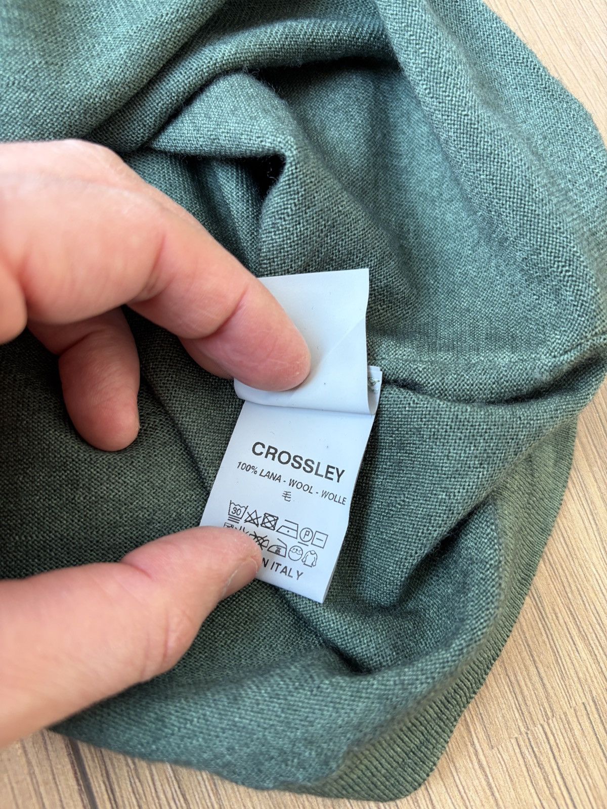 Crossley Crossley Gradient Green Wool Sweater Size US L / EU 52-54 / 3 - 13 Thumbnail