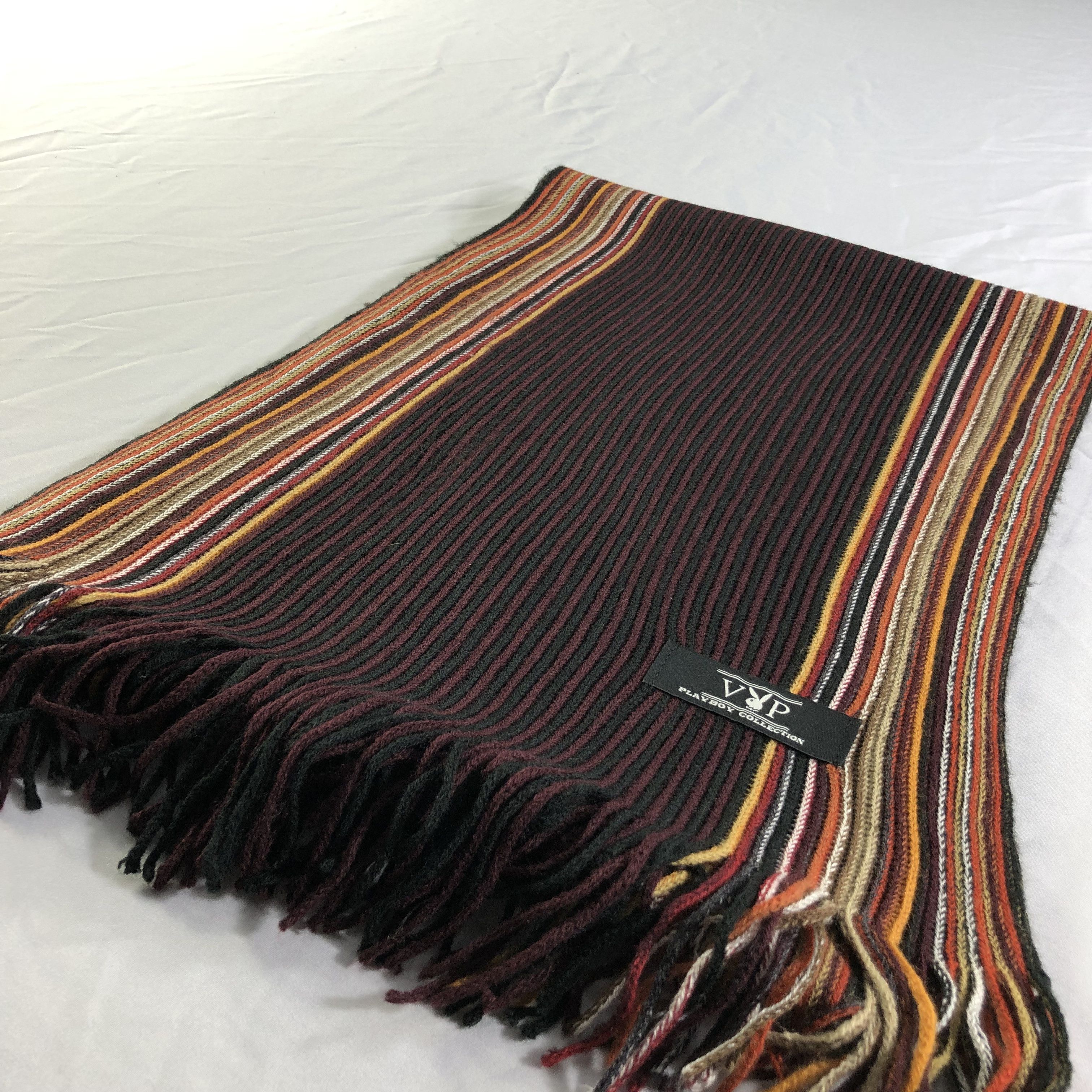 Playboy Playboy Stripe Knit Scarf Muffler Neckwear V2273 Size ONE SIZE - 4 Thumbnail