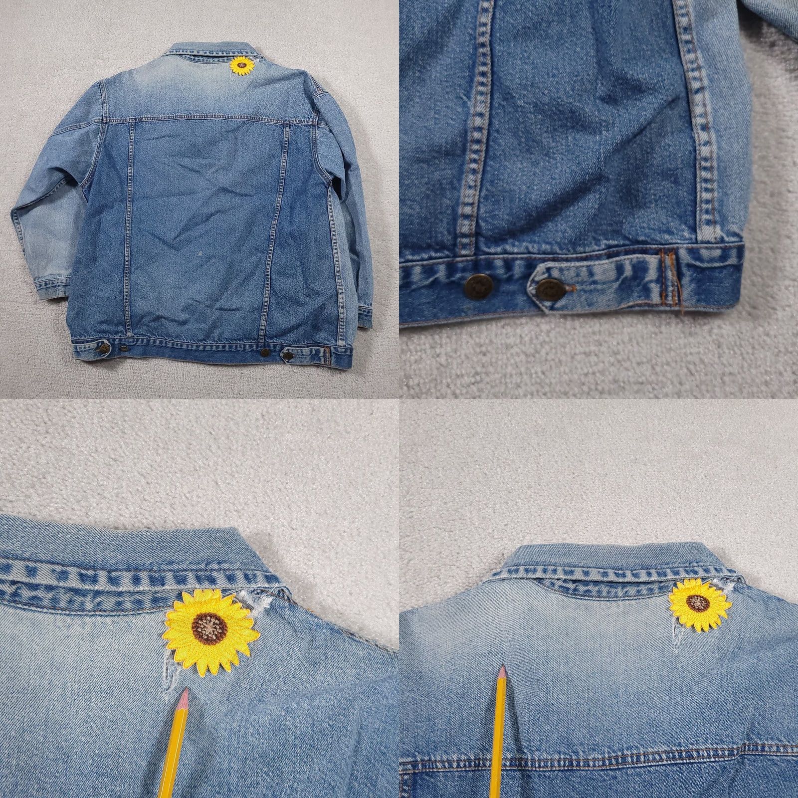 Denime VINTAGE Hunt Club Jean Jacket Women's Large Flap Pockets Denim Outdoor Farm FLAW Jacket, Blue, 90s, Casual, Travel, Denim, Women, L Size 36" / US 14 / IT 50 - 10 Thumbnail