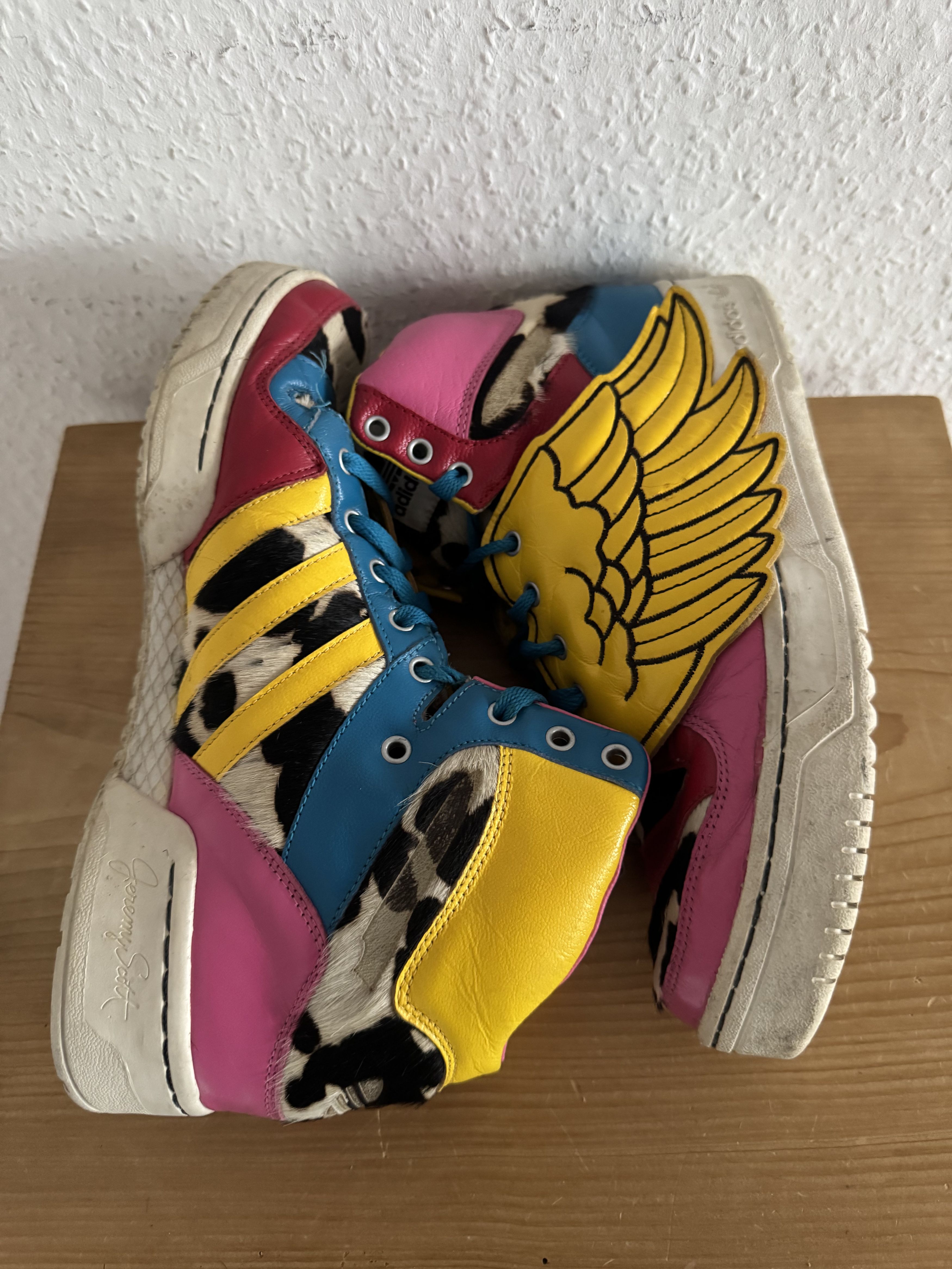Adidas × Jeremy Scott 2NE1 Wings High Top Sneakers Size US 9.5 / EU 42-43 - 14 Thumbnail