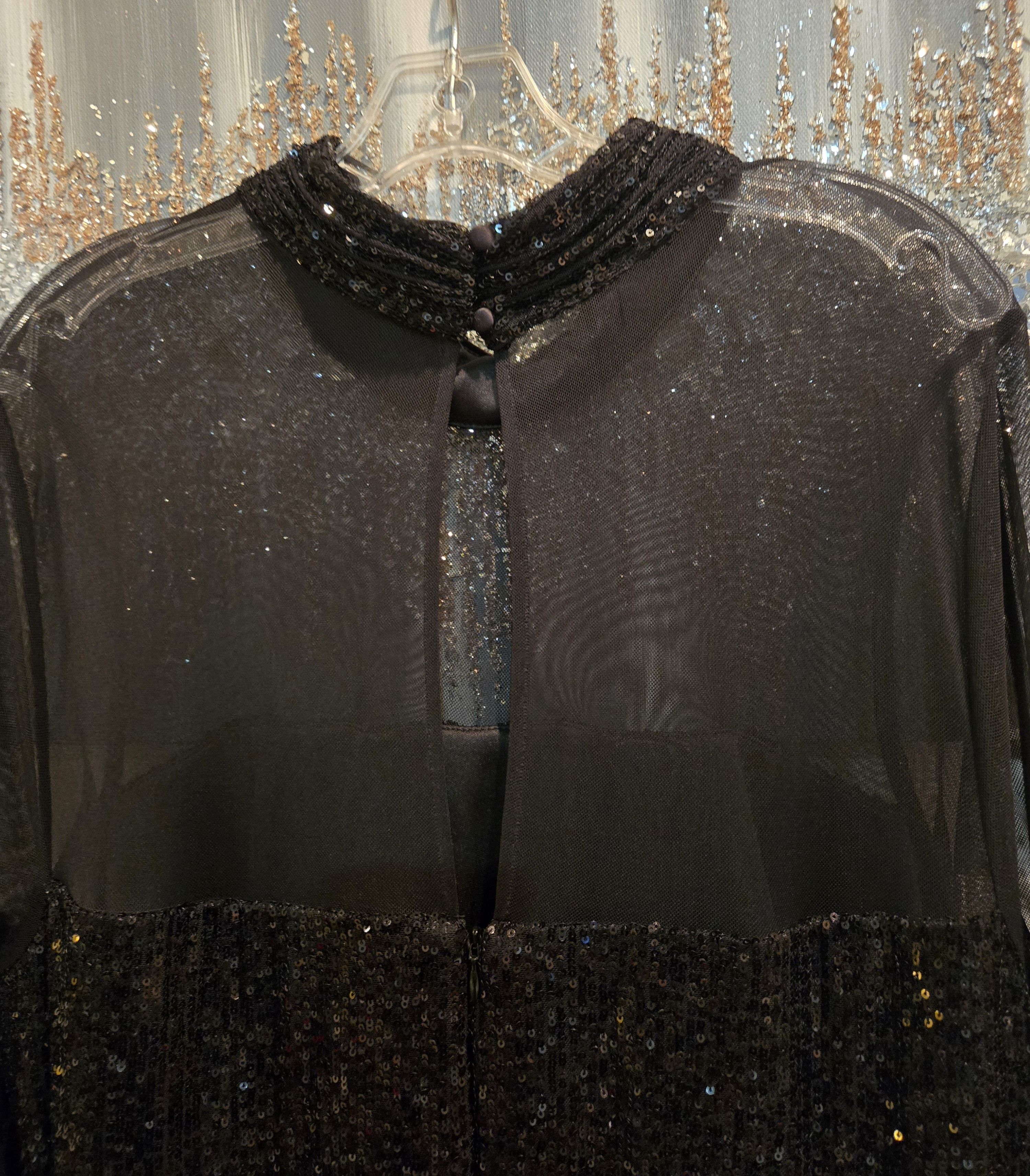 Other Eliza J Illusion-Sleeve BodyCon Sequin Cocktail Party Dress Size XXL / US 16-18 / IT 52-54 - 6 Thumbnail