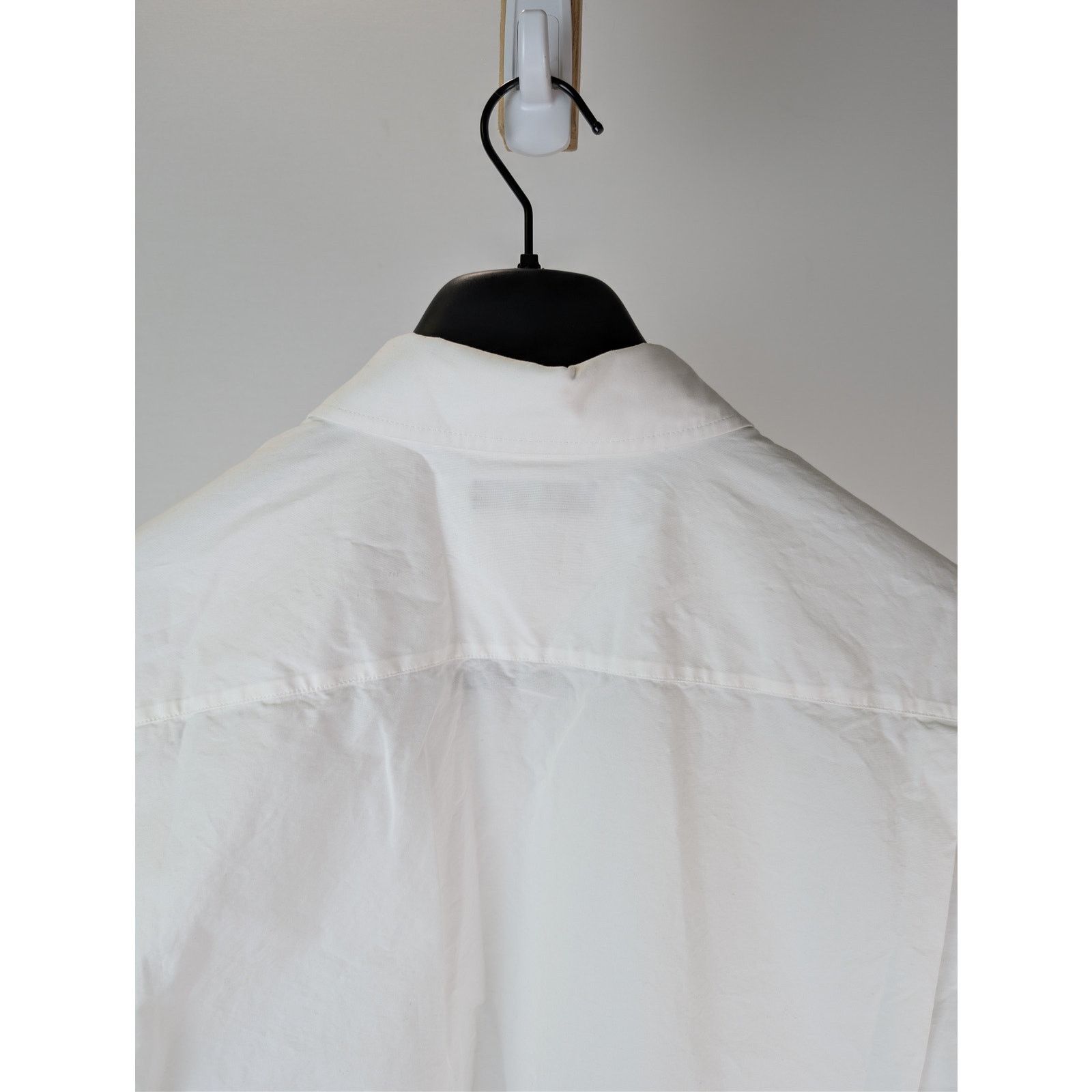 Balenciaga o1rshd1 Long-Sleeve Large Fit Cotton Poplin Shirt in White Size US XXL / EU 58 / 5 - 15 Thumbnail
