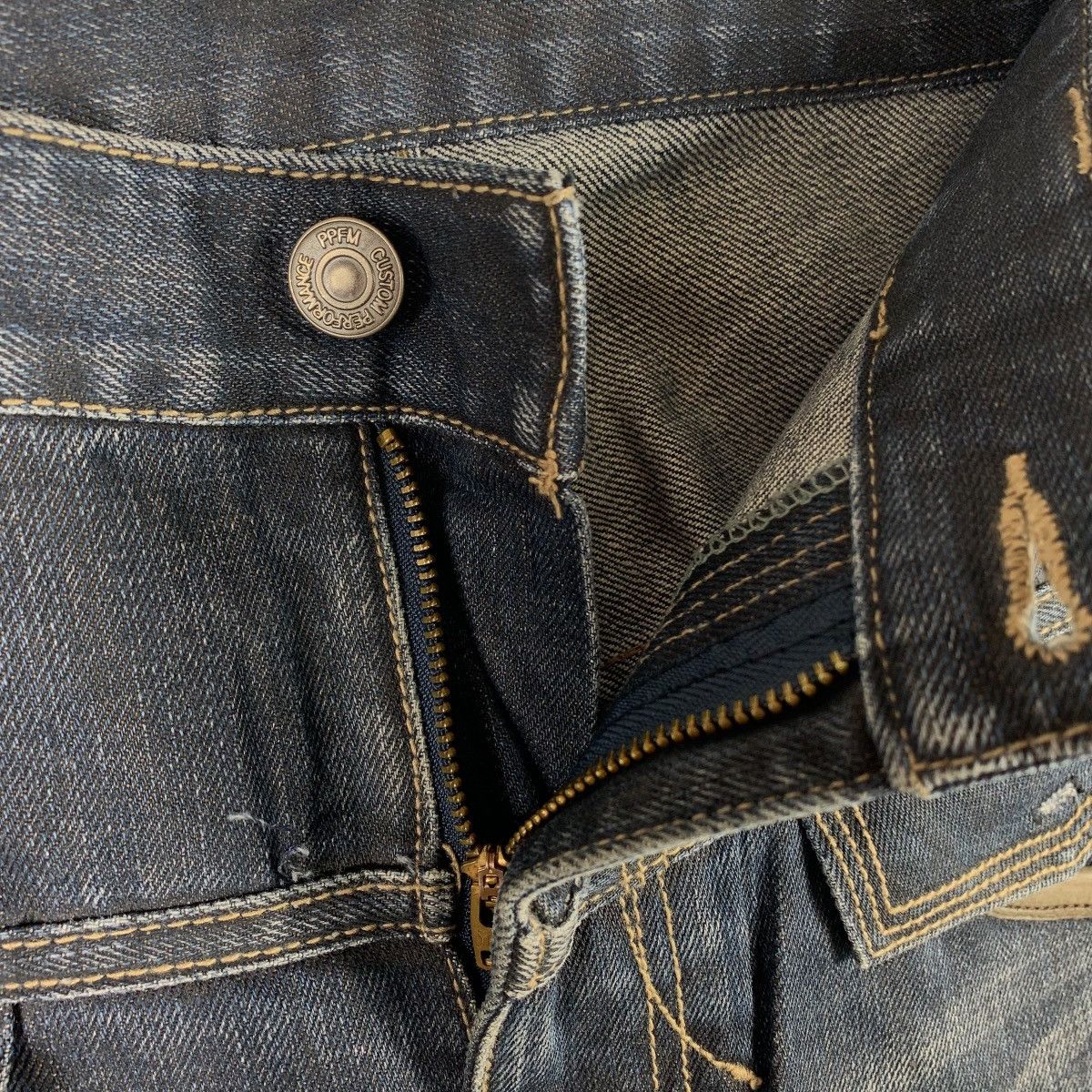 Japanese Brand × PPFM PPFM zipper bondage multipocket waxed jeans Size US 31 - 12 Thumbnail