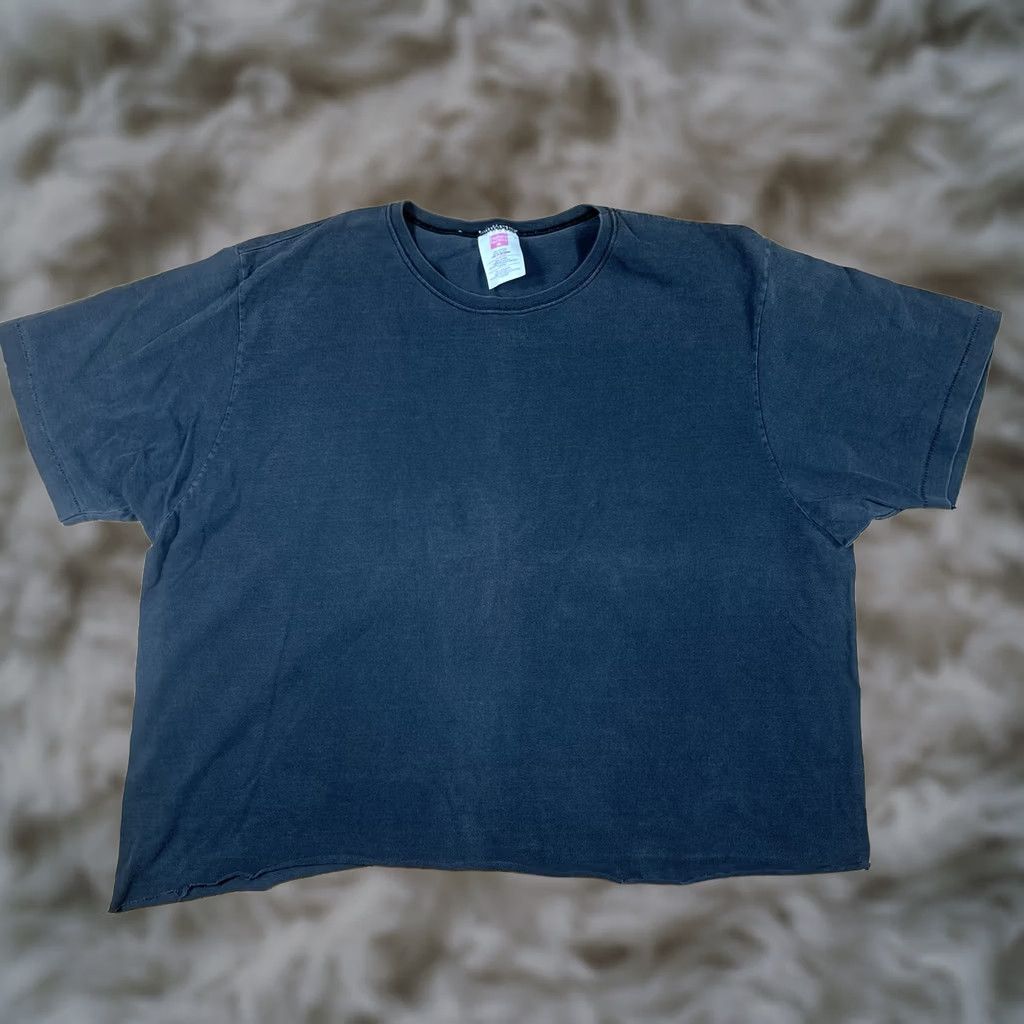 Hanes Hanes Hanes Her Way T-Shirt Women XL Black Short Sleeve Cropped 100% Cotton Made in USA Size XL / US 12-14 / IT 48-50 - 1 Thumbnail