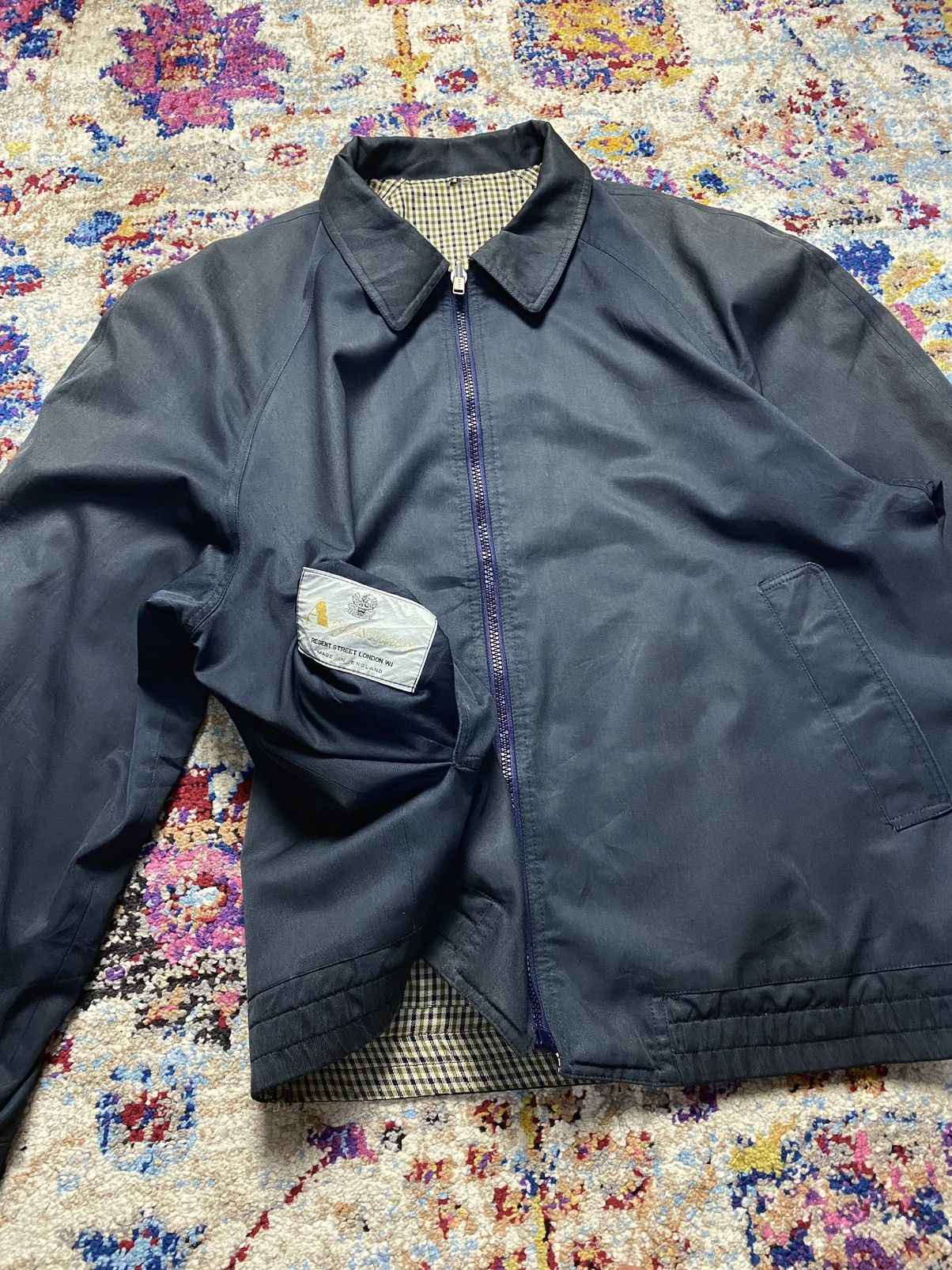 Aquascutum × Vintage 1980s Aquascutum 1st Early model Brackenbury Blouson Coat Size US L / EU 52-54 / 3 - 8 Thumbnail