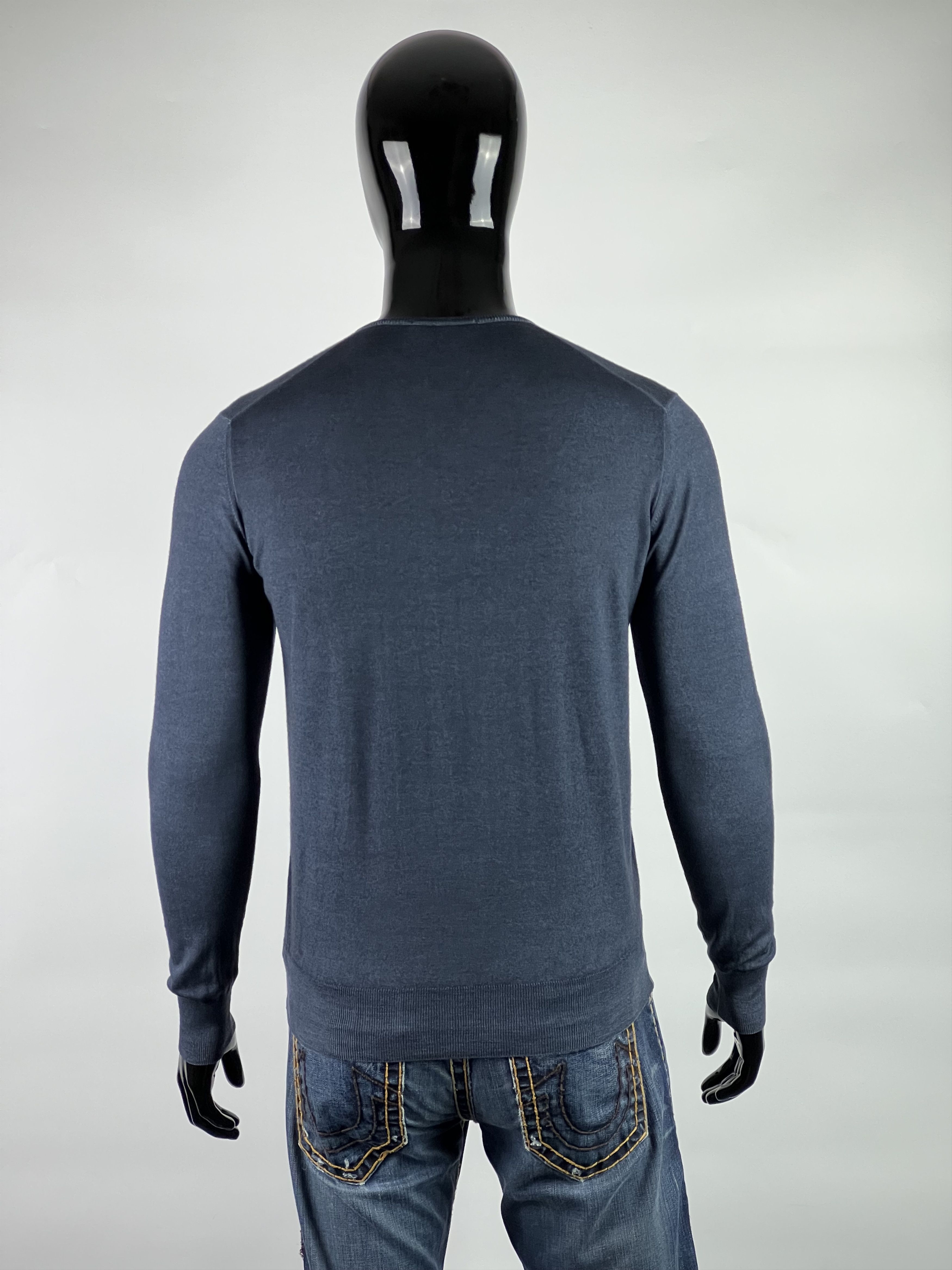 Cruciani Cruciani Men's Wool Sweater Pullover Size 48 S/M Size US M / EU 48-50 / 2 - 2 Thumbnail