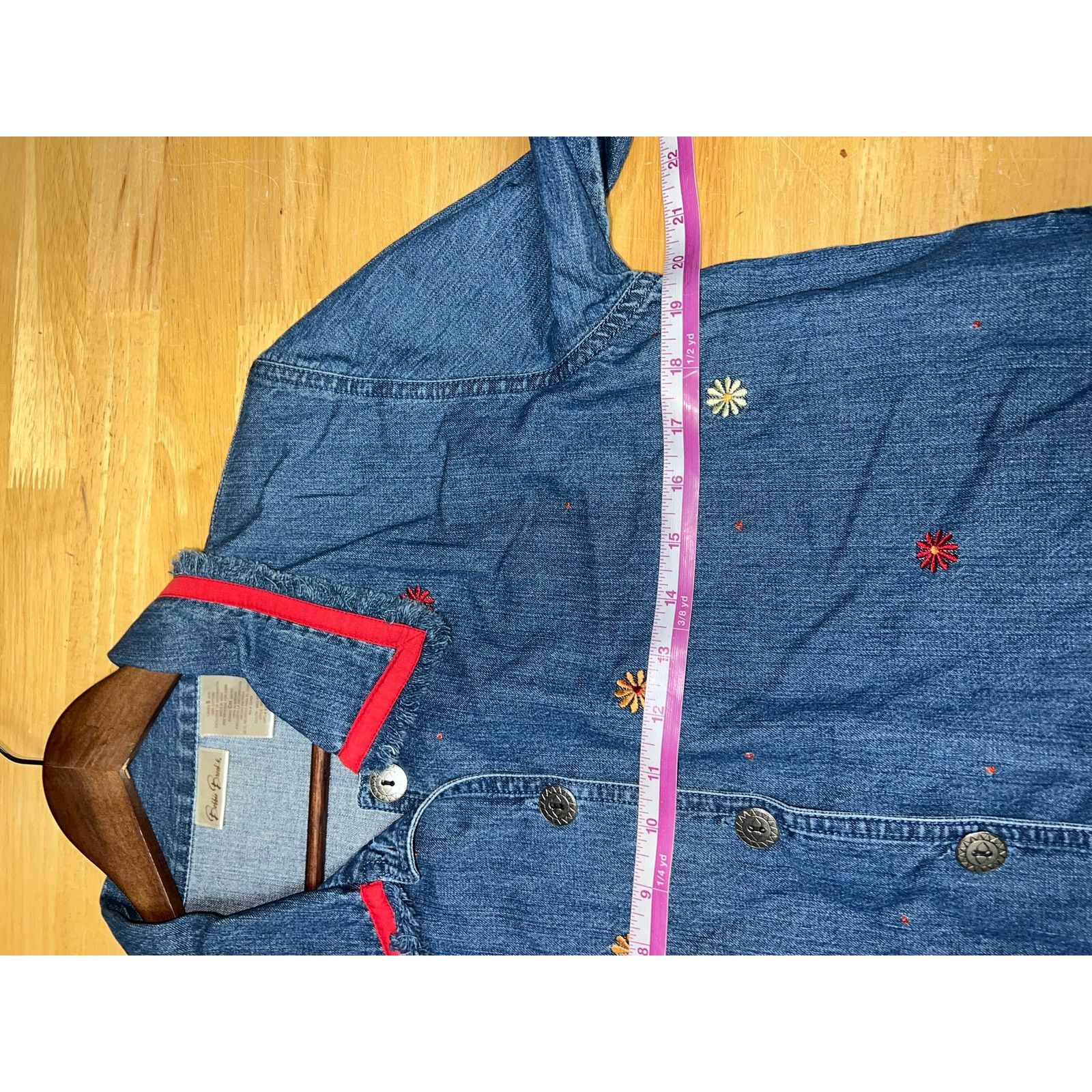 Vintage Womens Bobbie Brooks Denim Jacket Lighweight Floral Small Size S / US 4 / IT 40 - 11 Thumbnail