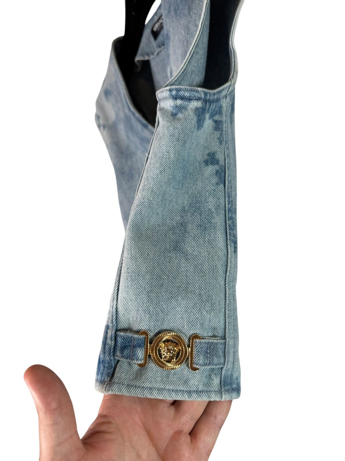 Versace Versace Men’s Denim Vest with Medusa Details Size 48 Size US M / EU 48-50 / 2 - 6 Thumbnail