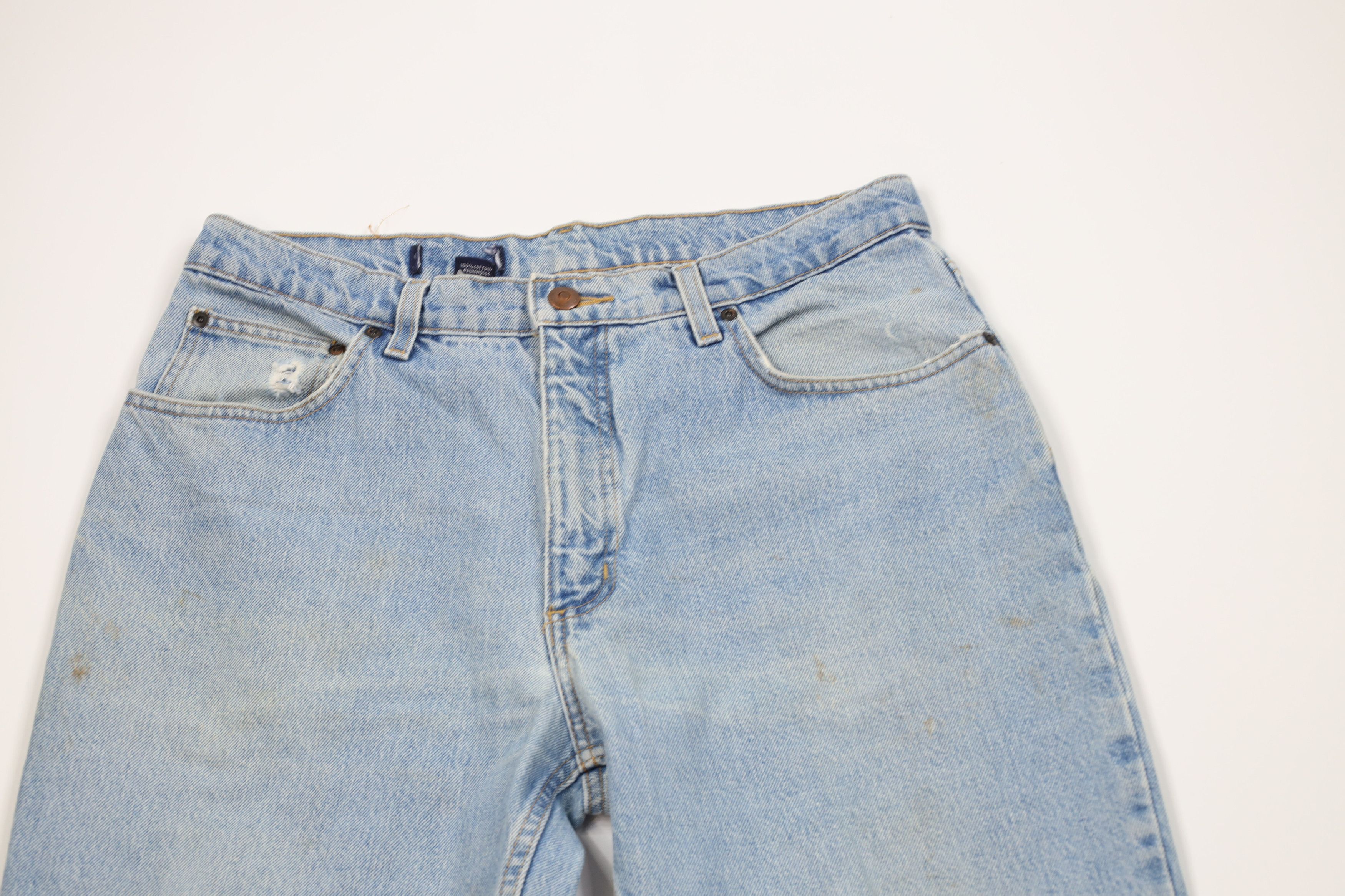 Lands' End Vintage 90s Lands End Relaxed Straight Leg Denim Jeans Size US 34 / EU 50 - 2 Thumbnail