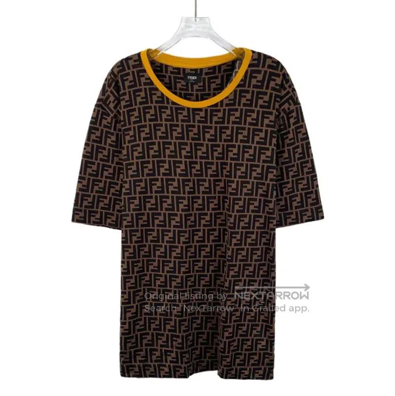 Fendi Fendi Brown Cotton Men's T-Shirt XXL . Size US XXL / EU 58 / 5 - 1 Thumbnail