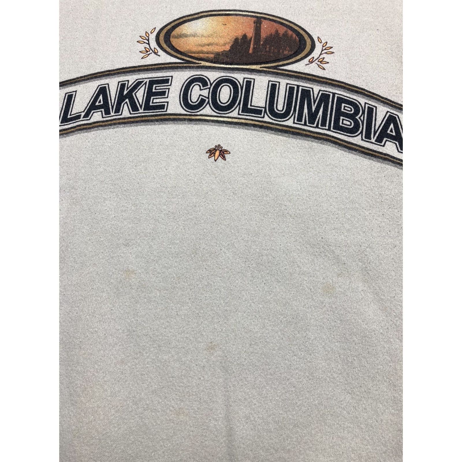 Vintage VINTAGE Sweatshirt Men Large Beige Columbia Lake Michigan Lighthouse Crewneck Pullover Size US L / EU 52-54 / 3 - 3 Thumbnail