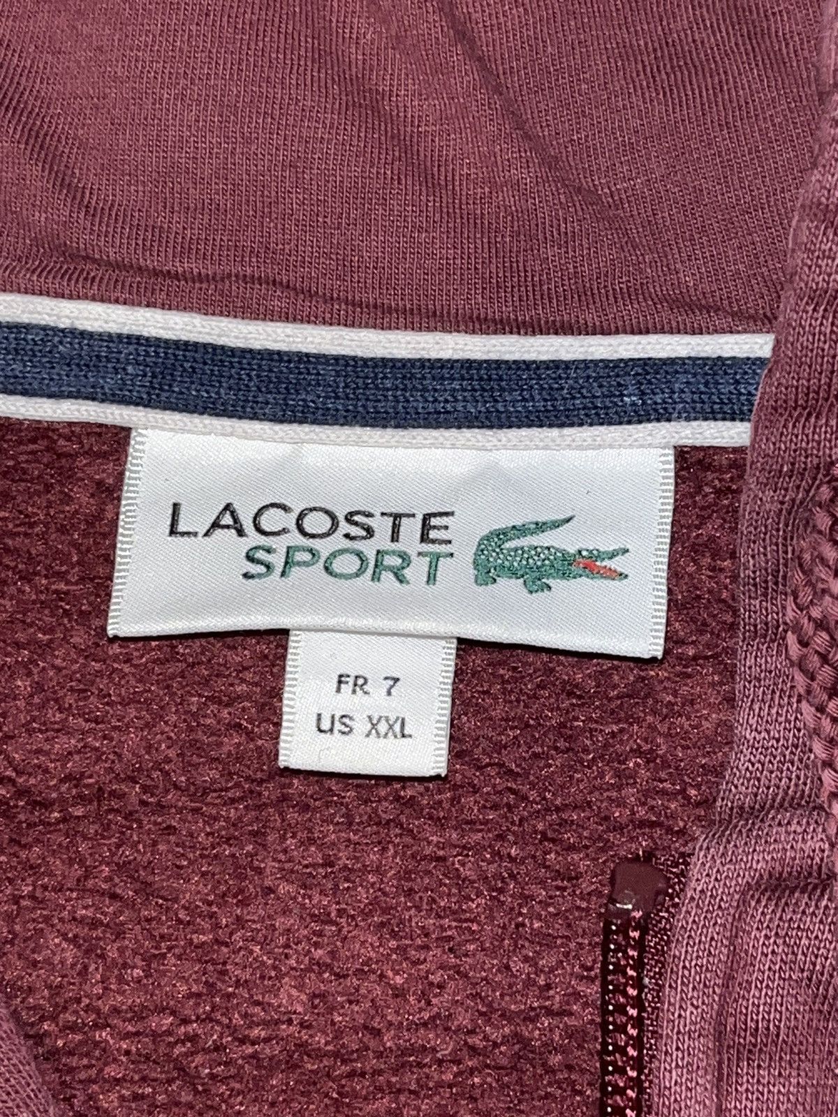 Lacoste Lacoste Full Zip Hoodie Burgundy Size US M / EU 48-50 / 2 - 4 Thumbnail