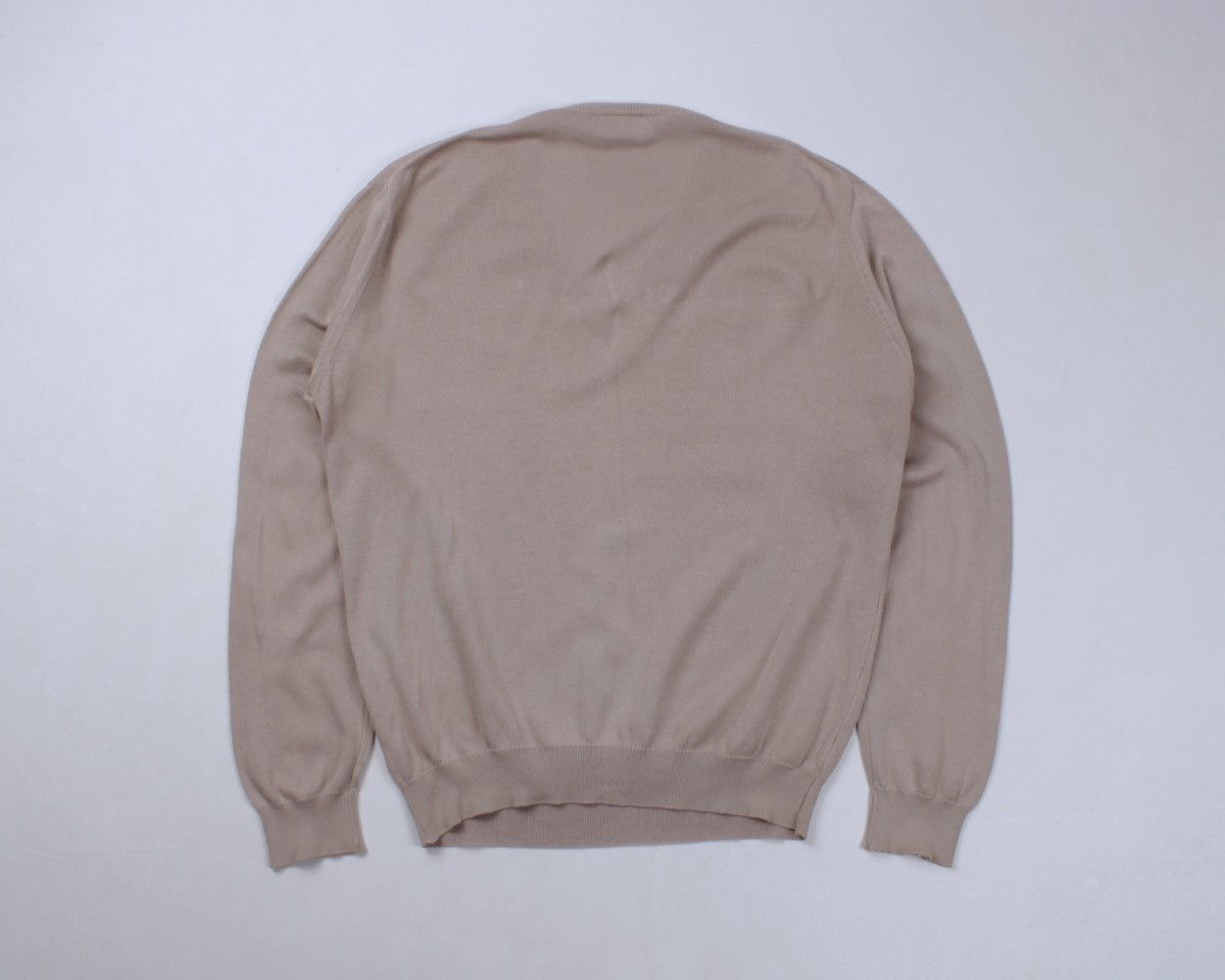 Lacoste × Vintage LACOSTE Beige V-Neck Cotton Knitted Pullover Sweater Size 4 Size US L / EU 52-54 / 3 - 13 Thumbnail