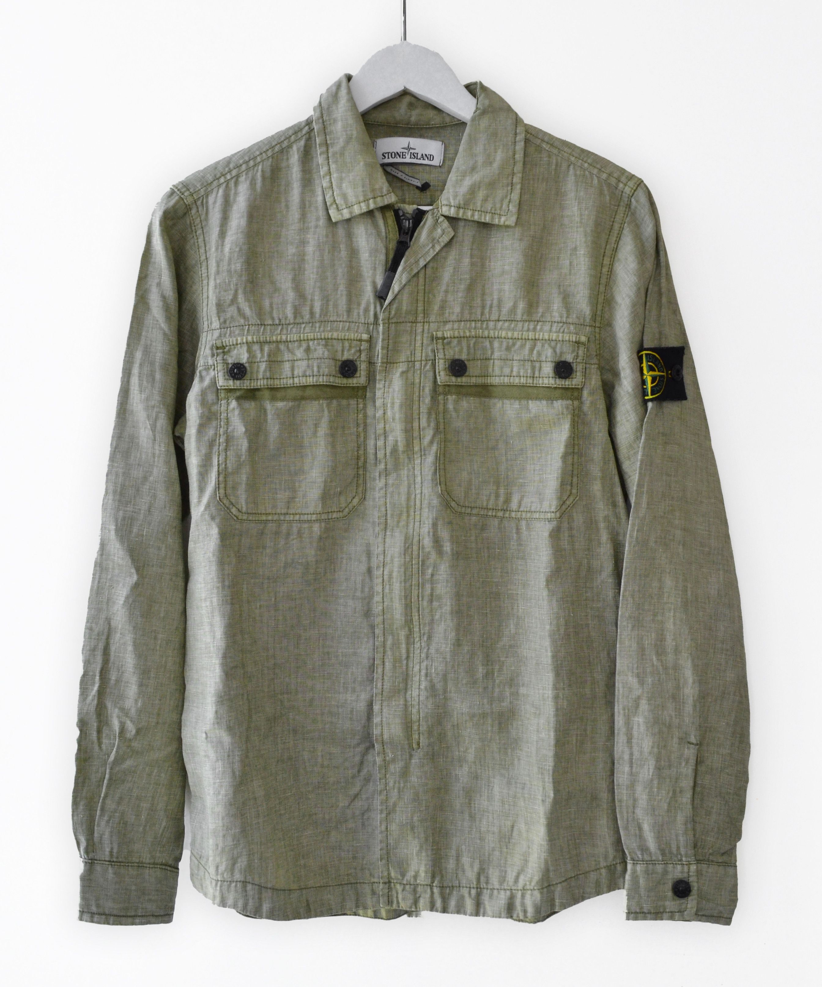 Stone Island STONE ISLAND Shirt Long Sleeve Jacket Zip Linen Buttons Size US S / EU 44-46 / 1 - 2 Thumbnail