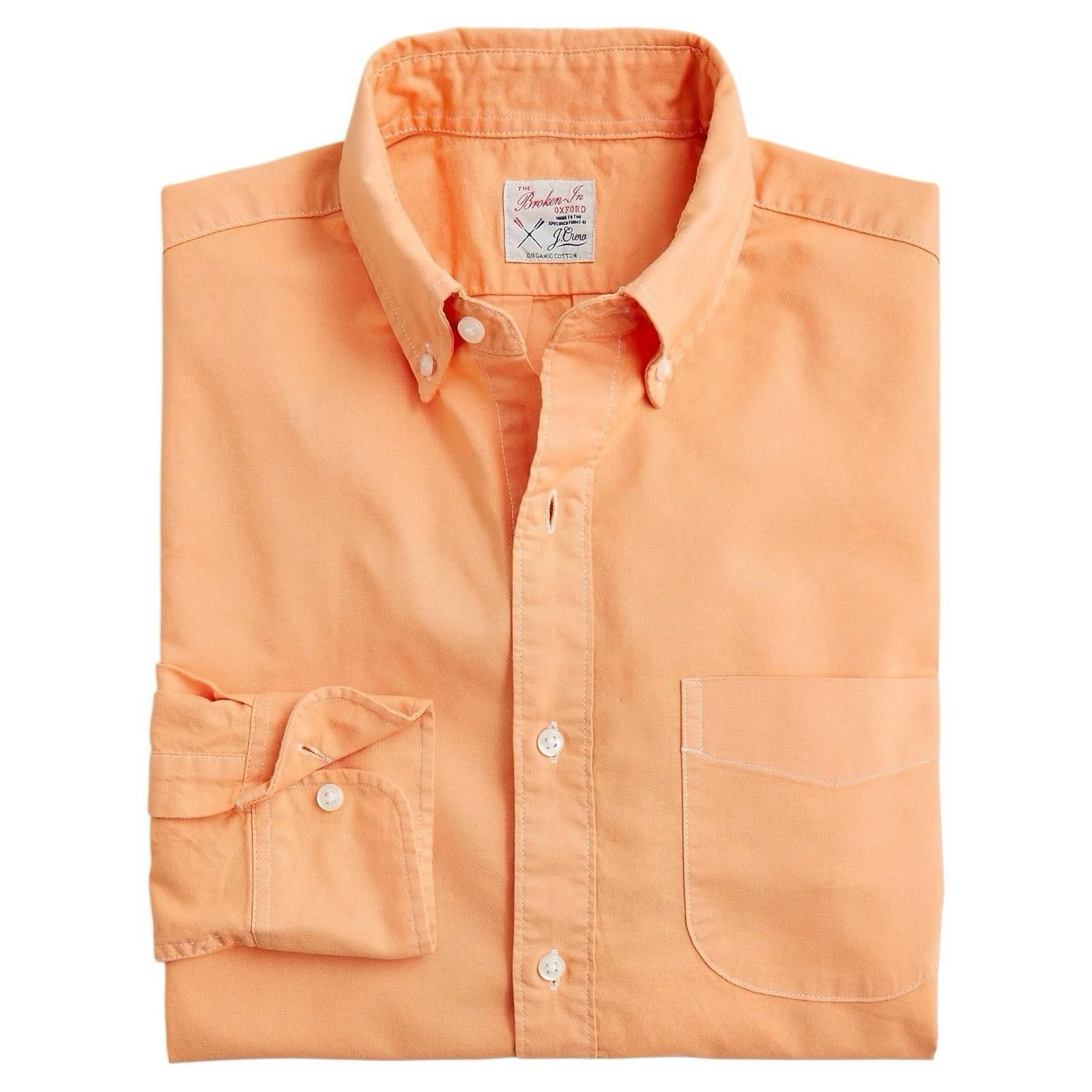 J.Crew J Crew Shirt Mens L Orange Button Down Oxford Broken In Size US L / EU 52-54 / 3 - 1 Thumbnail