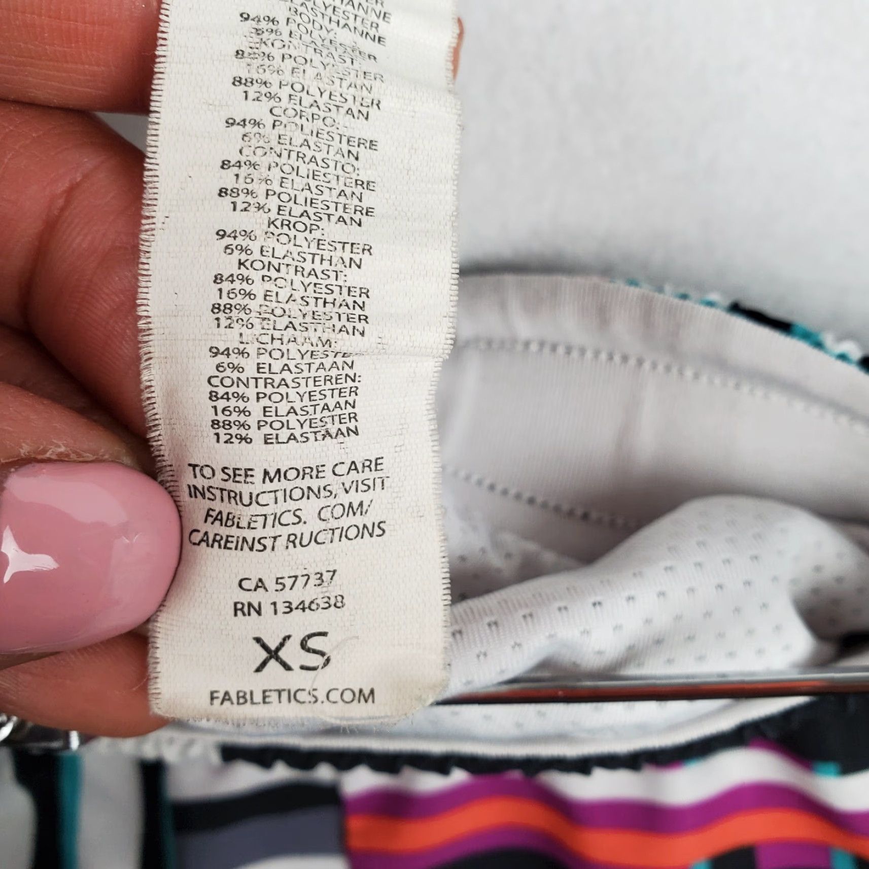 Fabletics Fabletics Running Shorts Women's XS Multicolor Abstract Polyester Stretch Lined Sh Size 26" / US 2 / IT 38 - 6 Thumbnail