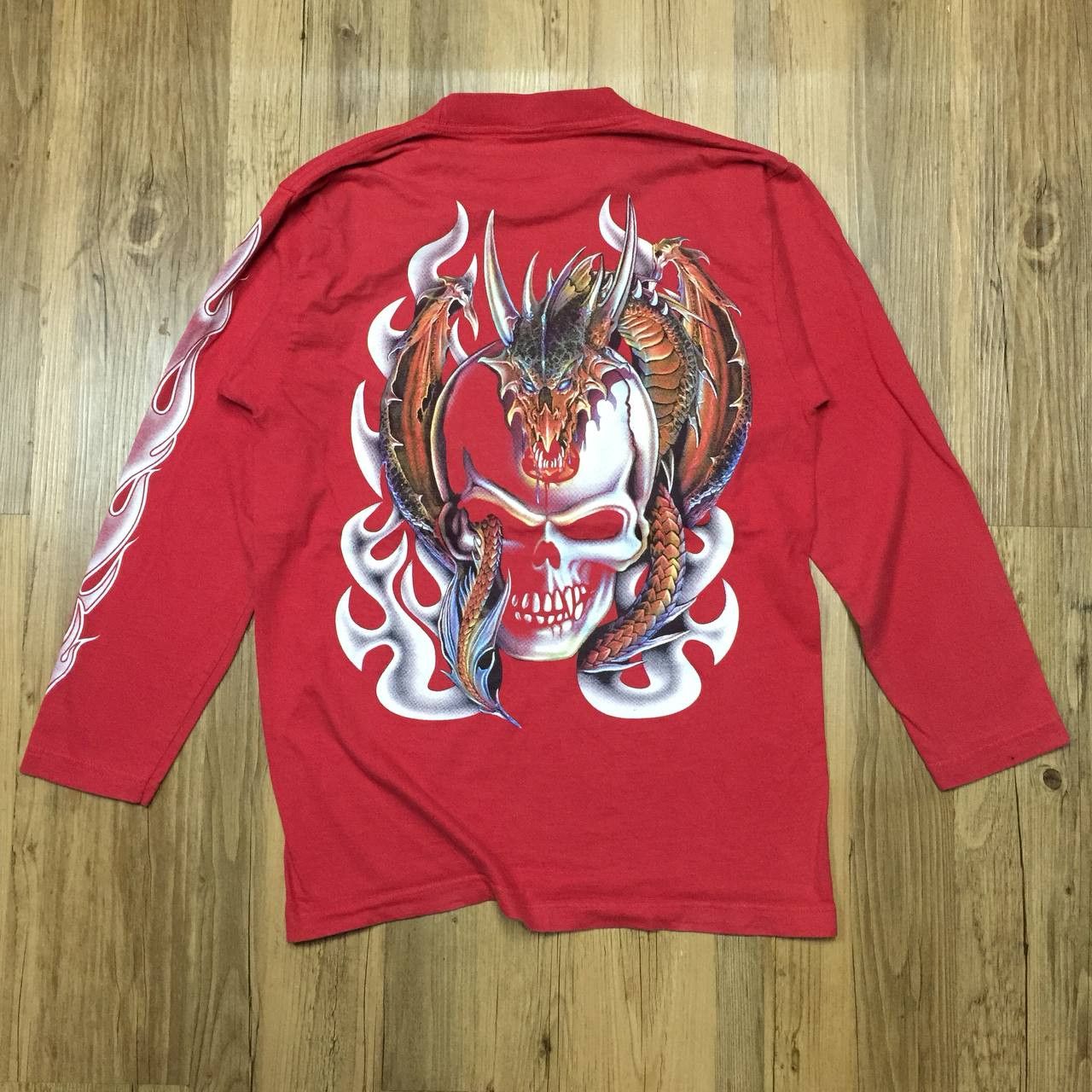 Dragonfly × If Six Was Nine × Japanese Brand Vintage Flybeans Oriental Brand Dragon Long Sleeve Tee Size US M / EU 48-50 / 2 - 1 Thumbnail