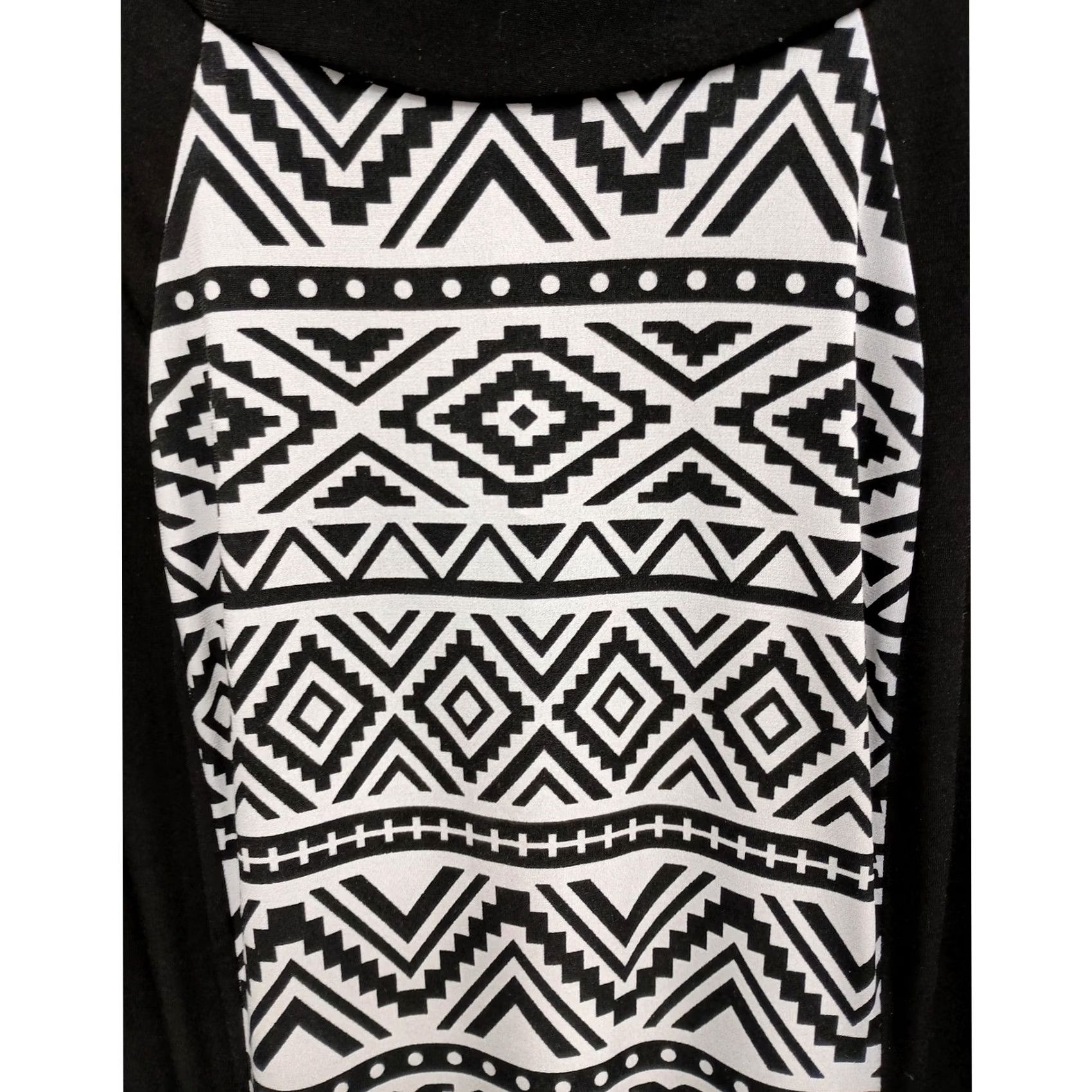 Vintage R&M Richards Maxi Dress Womens 12 Black Aztec BOHO Sleeveless Casual Size XL / US 12-14 / IT 48-50 - 4 Thumbnail
