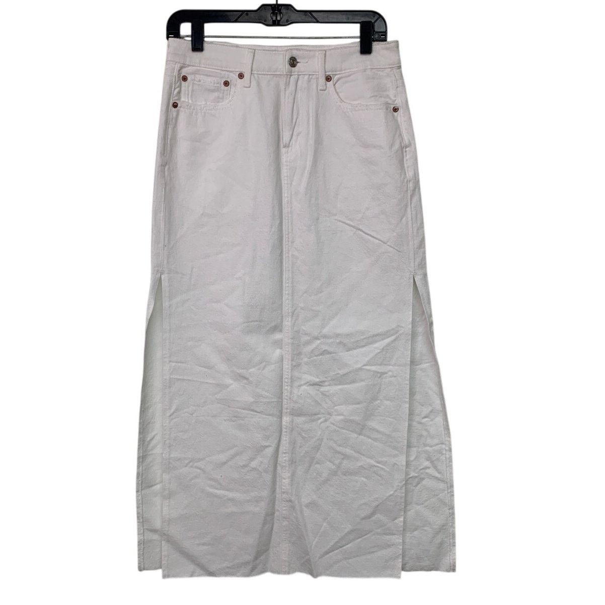 American Eagle Outfitters New American Eagle Womens Size 2 Low Rise Maxi Denim Skirt Size 26" / US 2 / IT 38 - 1 Thumbnail